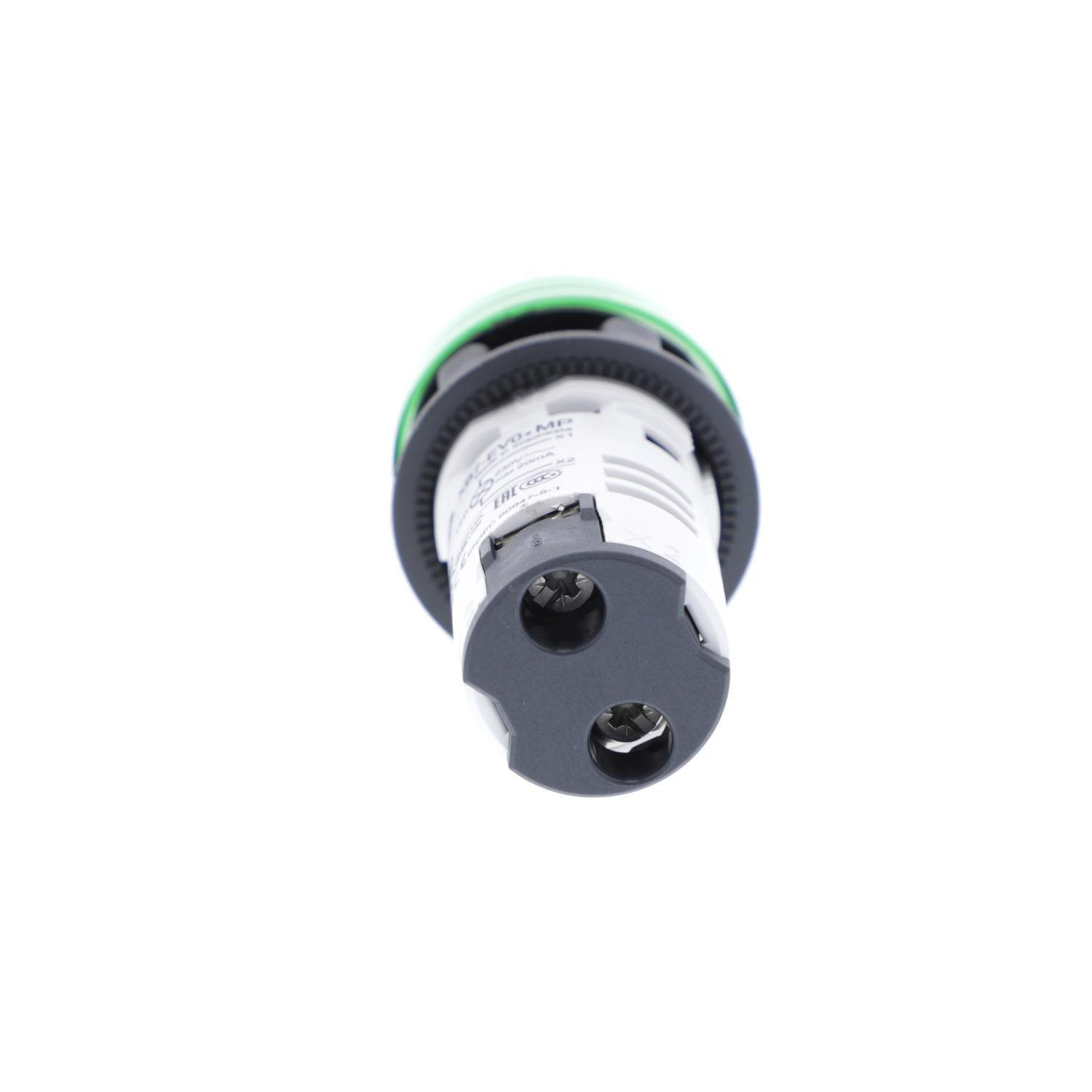 Picture of XB7EV03BP - Monolithic pilot light, Harmony XB7, plastic, green, 22mm, integral LED, 24V AC DC