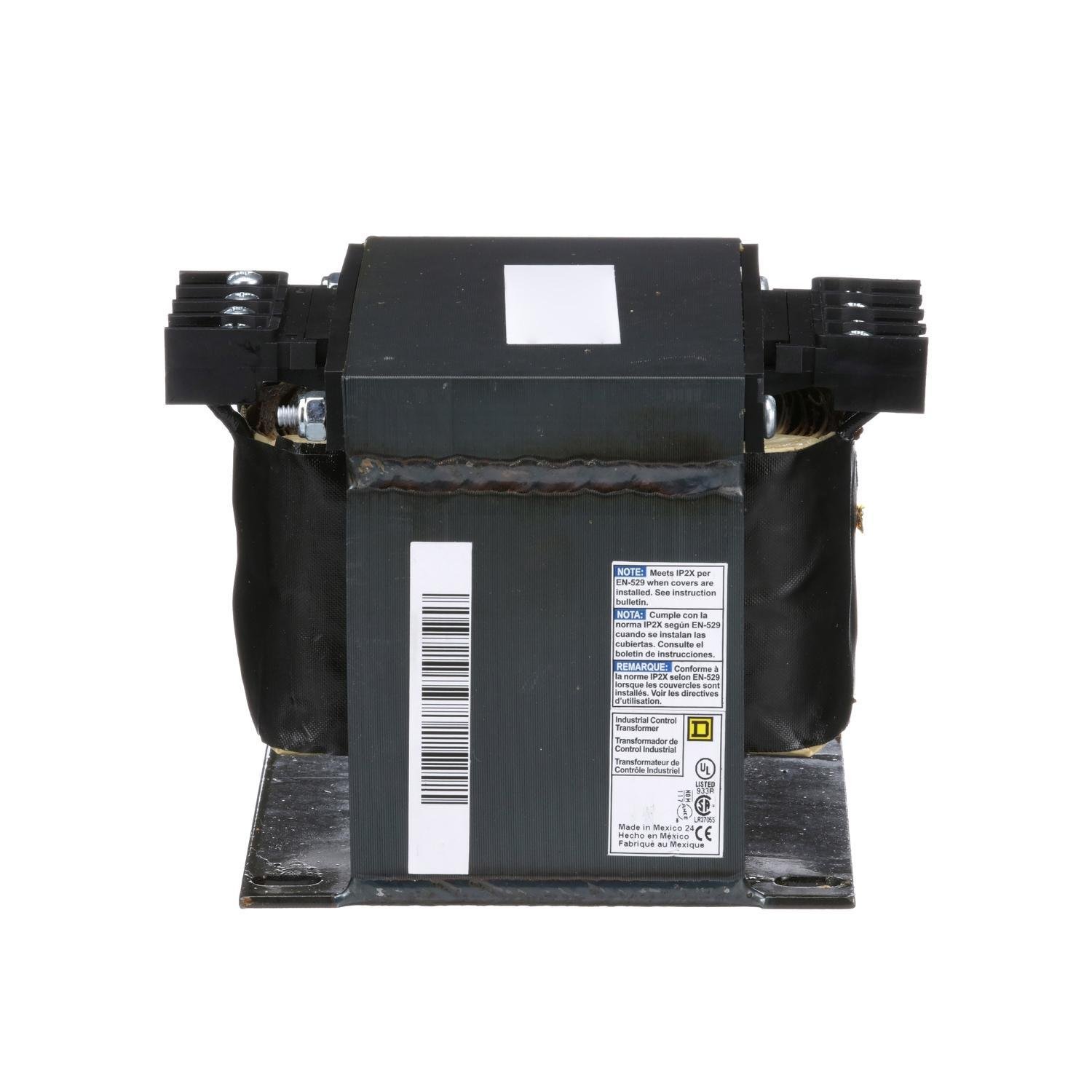 9070T1000D37 - Transformer, Type T, industrial control, 1000VA, 1 phase, 550/575/600V primary, 120/240V secondary, 115C rise