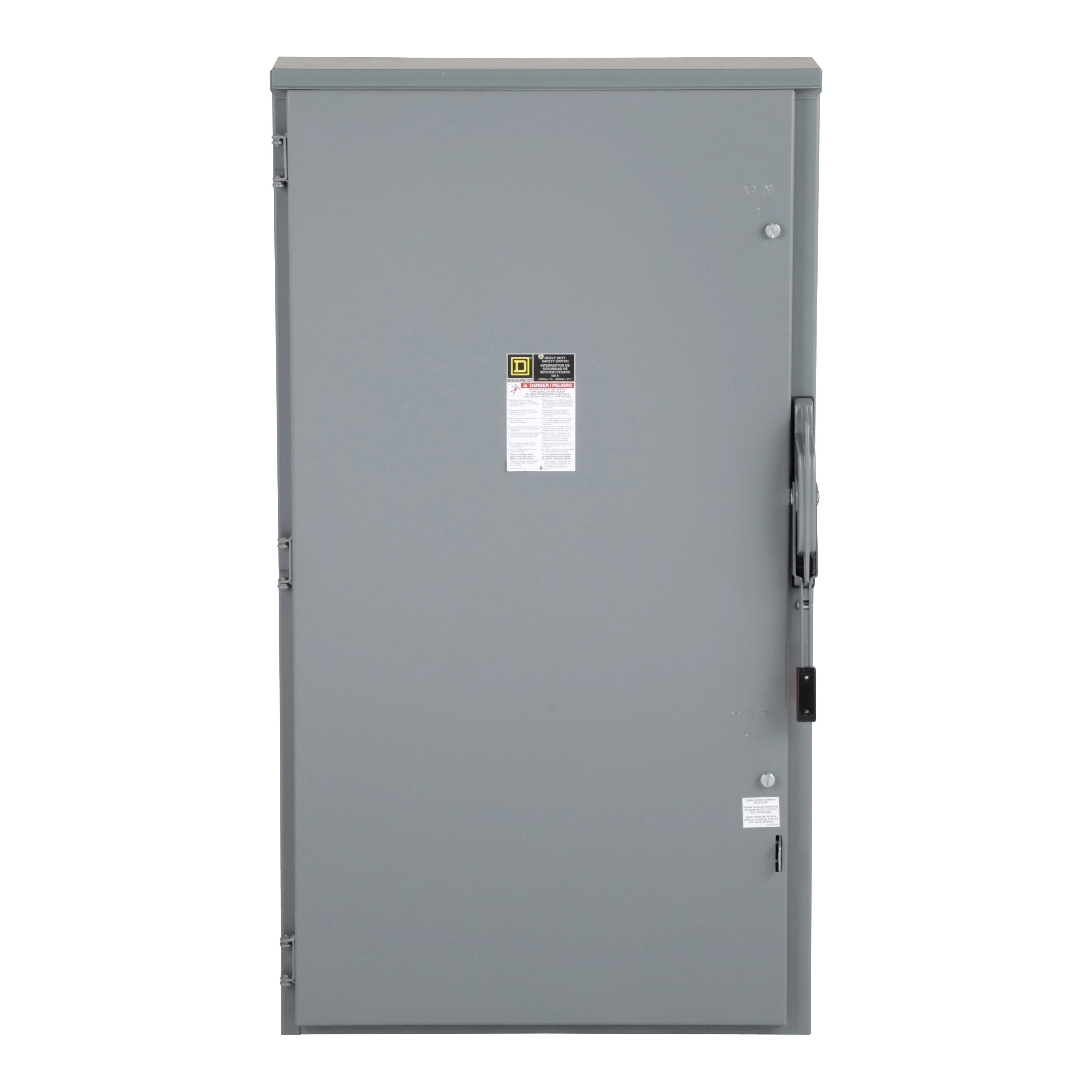 Picture of H326NR - Safety switch, heavy duty, fusible, 600A, 4 wire, 3 pole, 1 neutral, 200hp, 240VAC/250VDC, NEMA 3R
