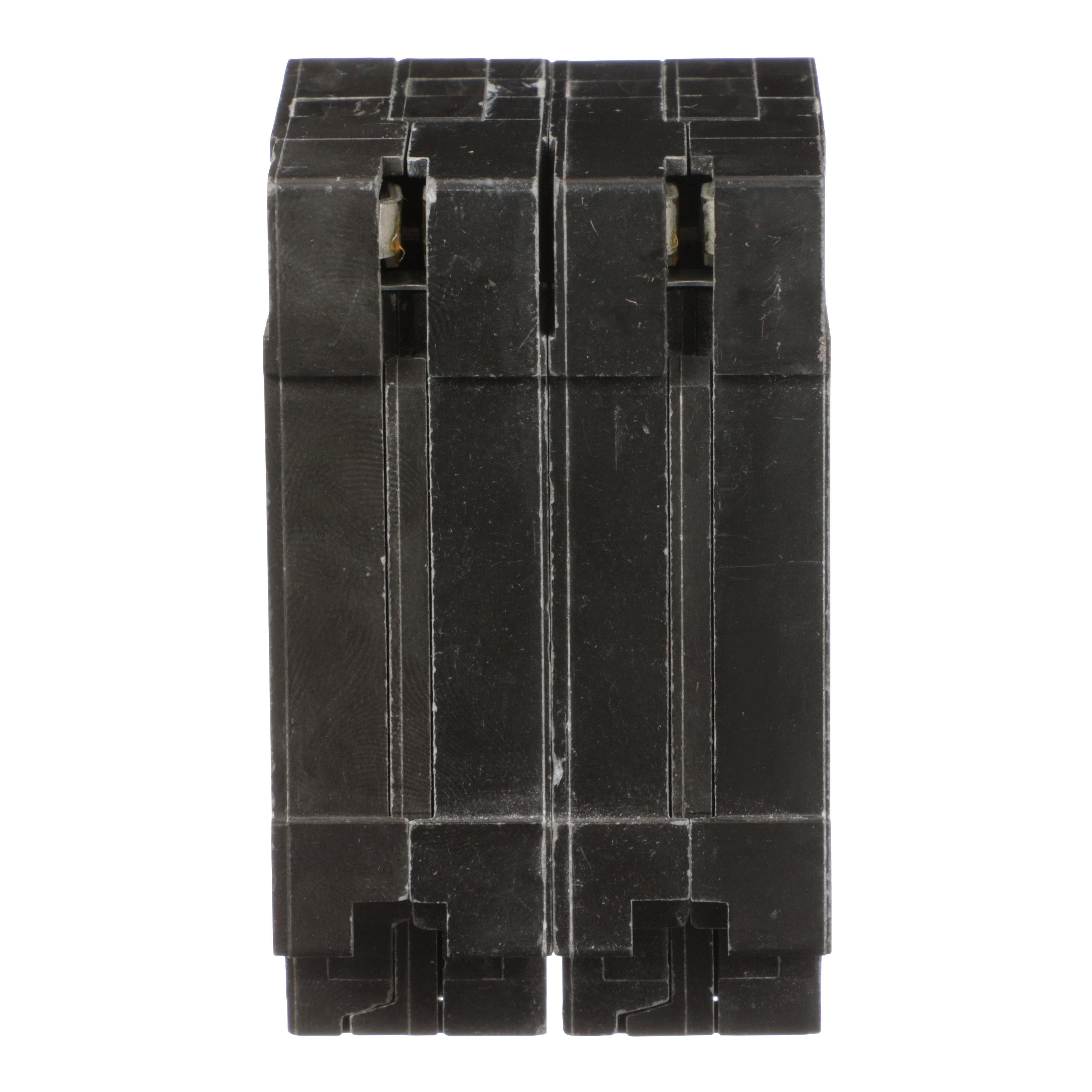 Picture of HOMT1515215 - Tandem circuit breaker, Homeline, 2 x 1 pole at 15A, 1 x 2 pole at 15A, 120/240VAC, 10kA AIR, plug in, UL