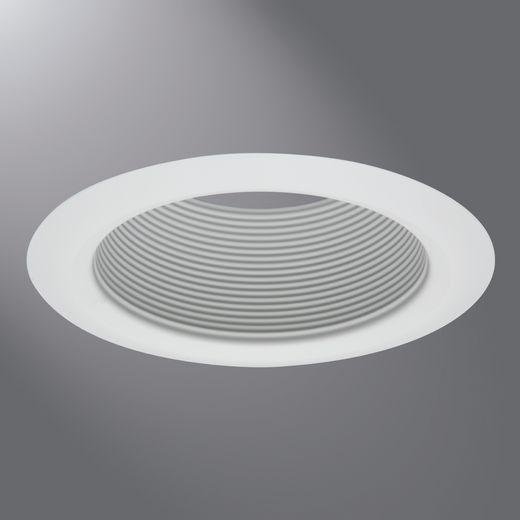 Picture of 5102WB - 5" White Tapered Metal Baffle, White Self-Flange Ring