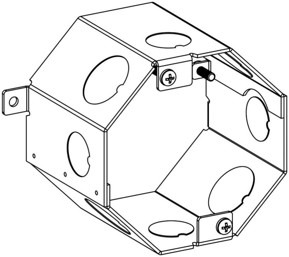 3CB - 3" DEEP, 4" OCTAGONAL CONCRETE BOX