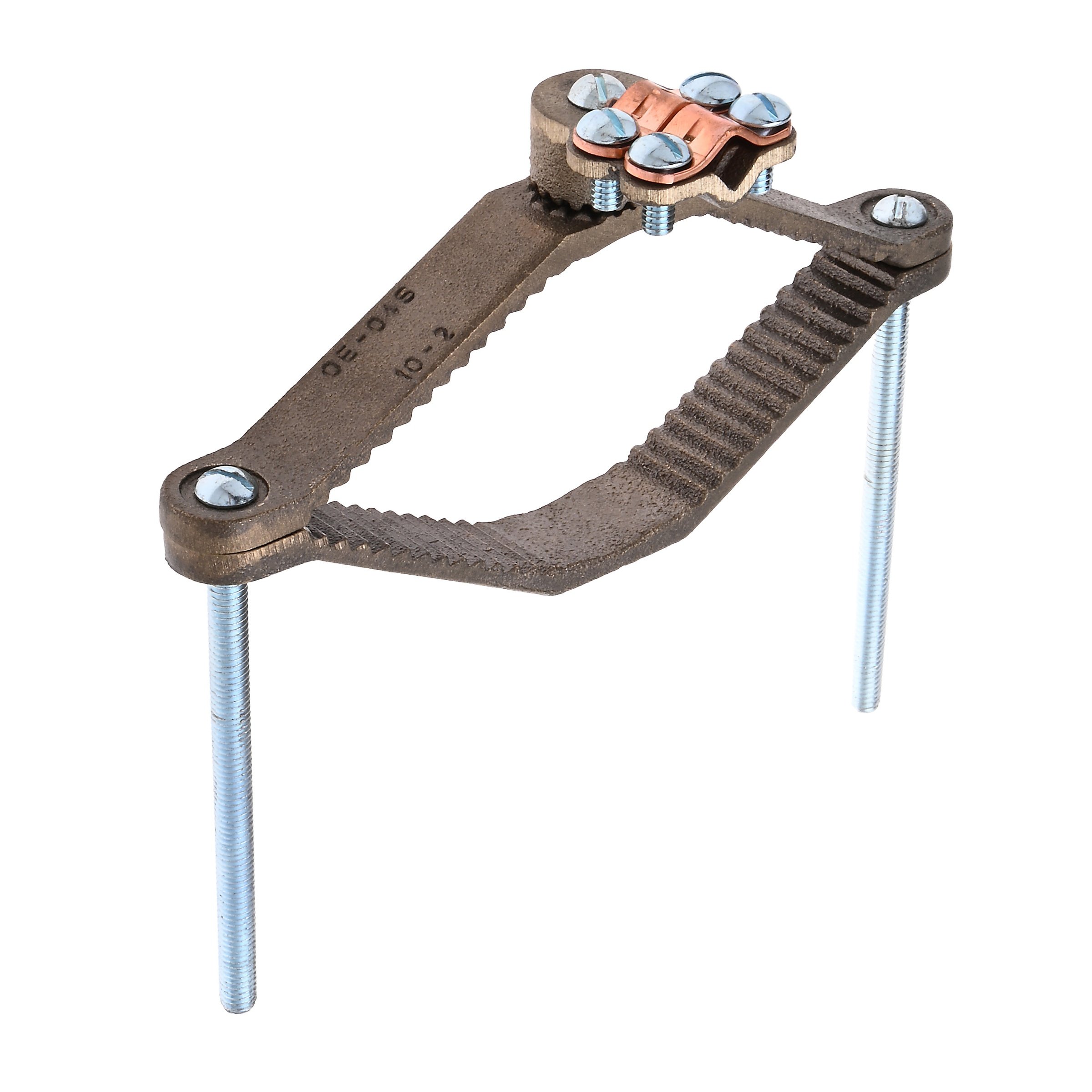 G-16 - Heavy Duty Bronze Ground Clamp, Wire Adapter, 4-1/2″ to 6″ Pipe