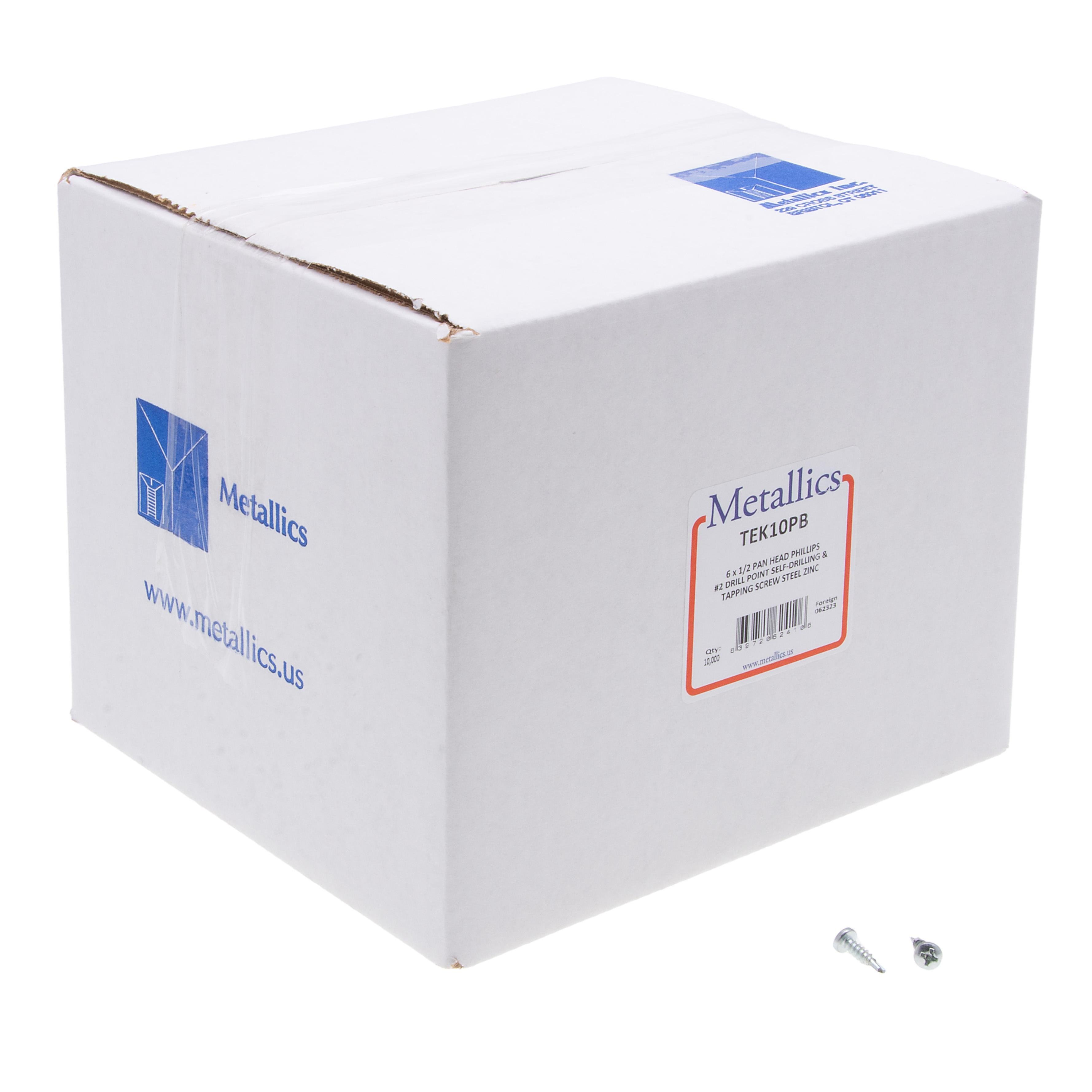 Picture of 8 x 3/4 in. Pan Head Phillips Self-Drilling & Tapping Screws - #2 Drill Point - Steel Zinc - 100qty