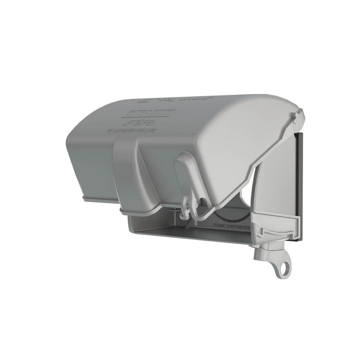MX4380S - Single Gang Metal Low Profile While-In-Use Covers - Extra Duty Horizontal 8-in-1