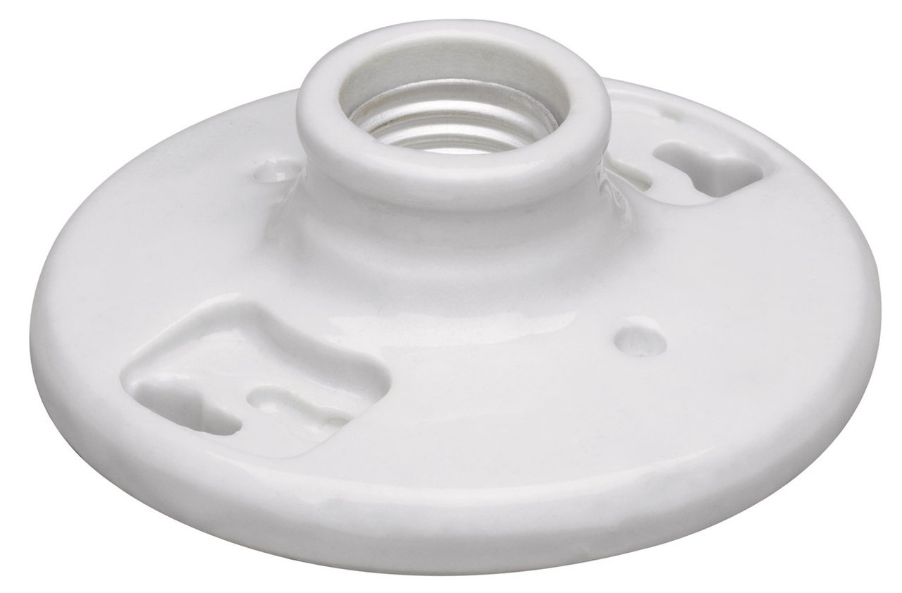 Picture of 272 - Porcelain Medium Base Lampholder 2-Terminal 250V, White