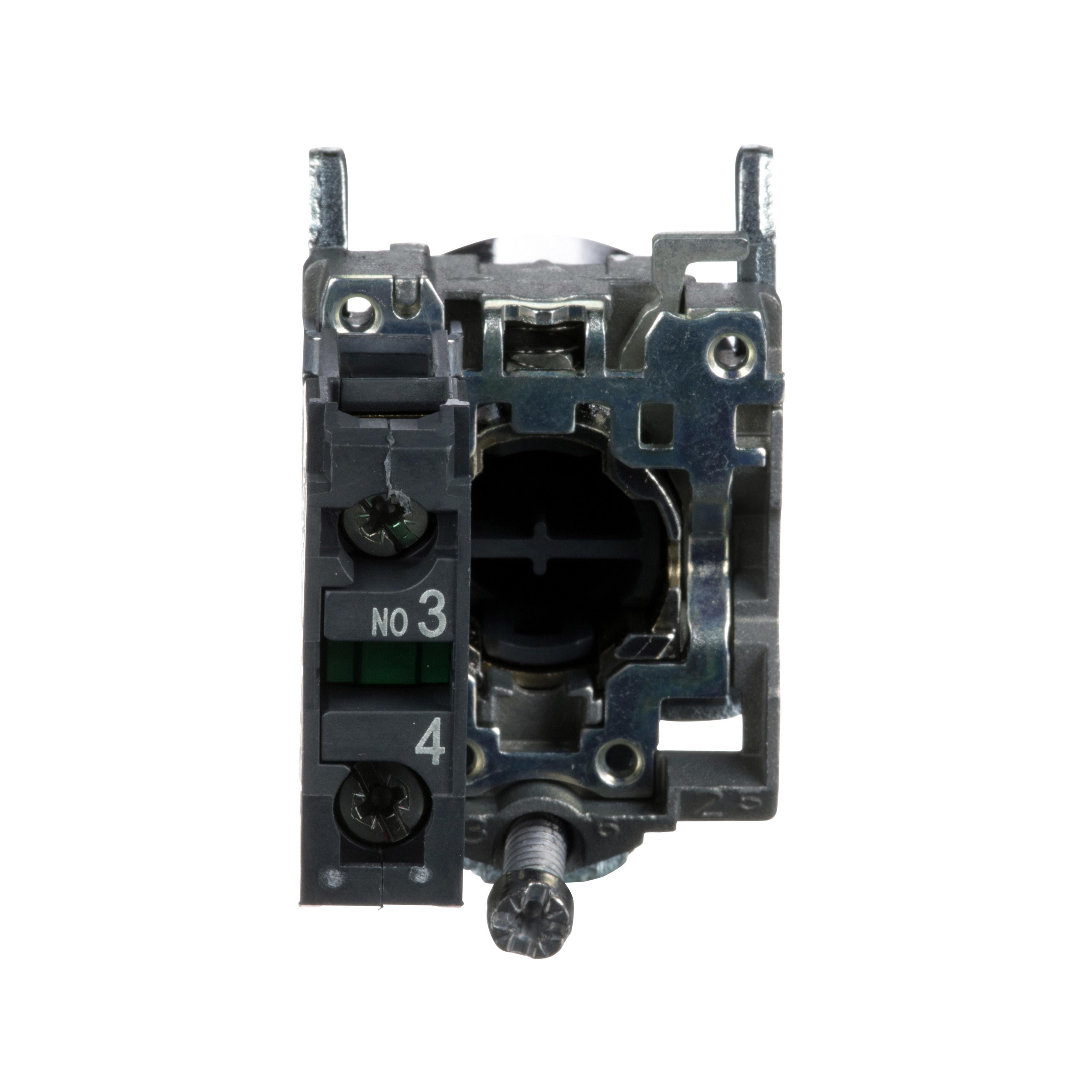 Picture of XB4BA21 - Harmony, 22mm push button, black flush, spring return, 1 NO, unmarked