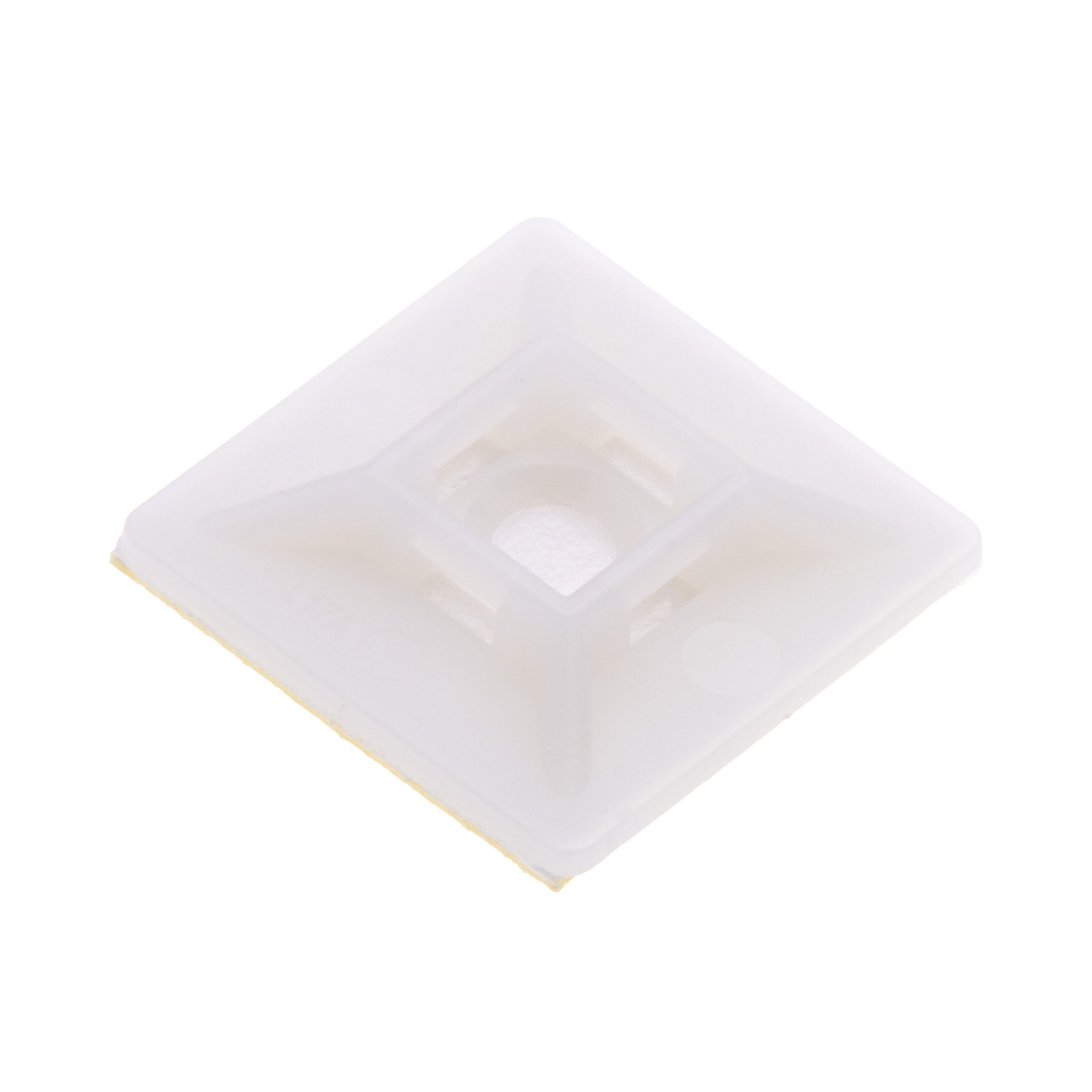 GRP-4M1N - Natural 4-Way Adhesive Tie Mount, 1”x1”, 100 Pack