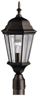 9956BK - Madison 21.5" 1 Light Post Light in Black