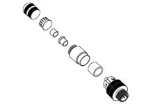 1201000002 - Micro-Change (M12) Field Attachable Connector, PROFIBUS Shielded, Straight Male