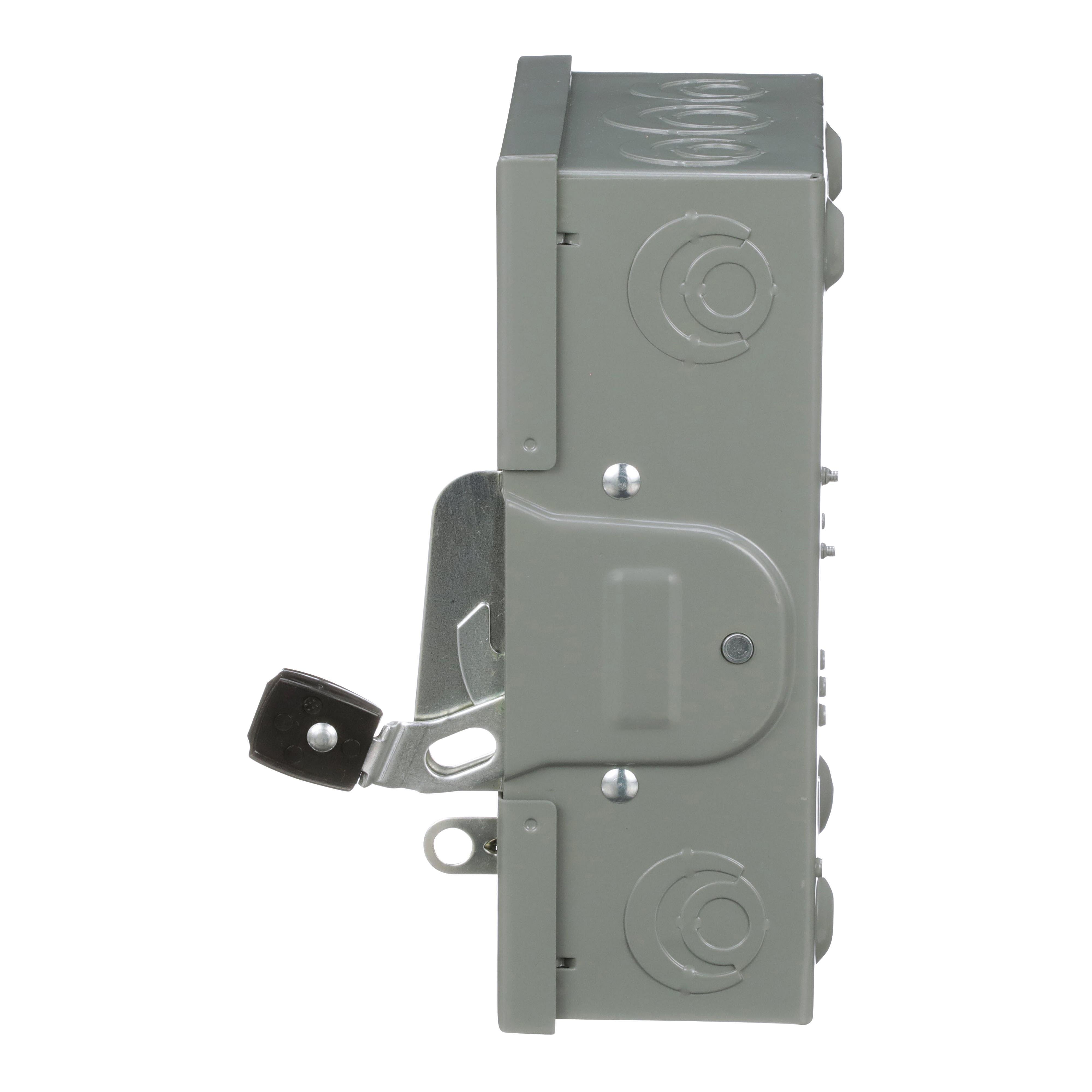 Picture of D211N - Safety switch, general duty, fusible, 2 pole, 3 wire, 120/240VAC, 30A, Type 1, with neutral
