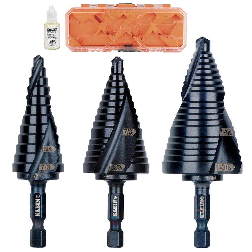 Picture of QRST15 - Step Drill Bit, Quick Release, Double Spiral Flute, 7/8 to 1-3/8-Inch