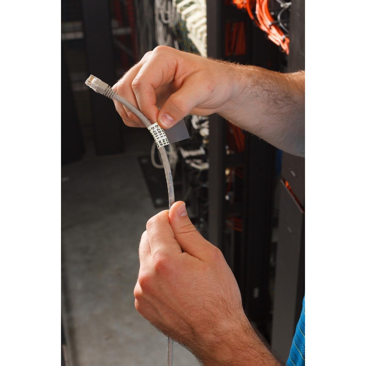 M-11-427 - BMP51 BMP53 BMP41 Self-Laminating Vinyl Wire and Cable Labels, 0.75" H x 0.5" W