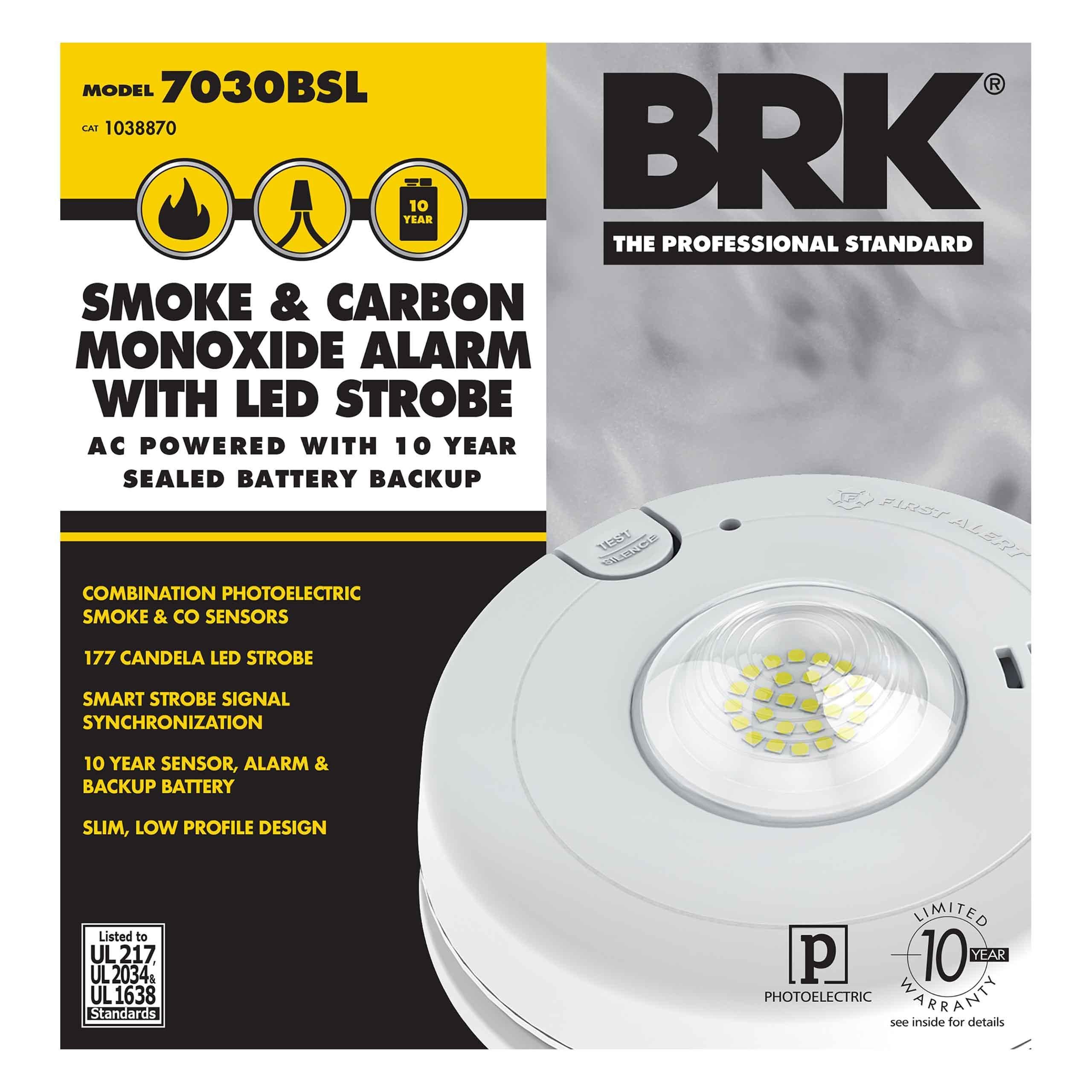 Picture of 1038870 - 120V AC Smoke & Carbon Monoxide Alarm with LED Strobe and 10-Year Sealed Lithium Battery Backup