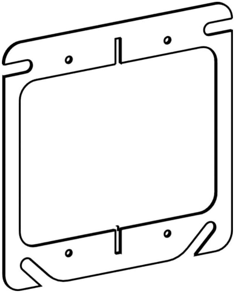 42000 - FLAT, 4" SQUARE (4S) 2-GANG RING