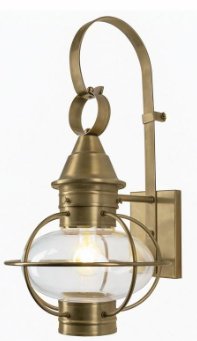 1712-AG-CL - American Onion Outdoor Wall Light Aged Brass