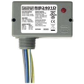RIB2401D - Enclosed Relay 10Amp DPDT 24VAC/DC/120VAC