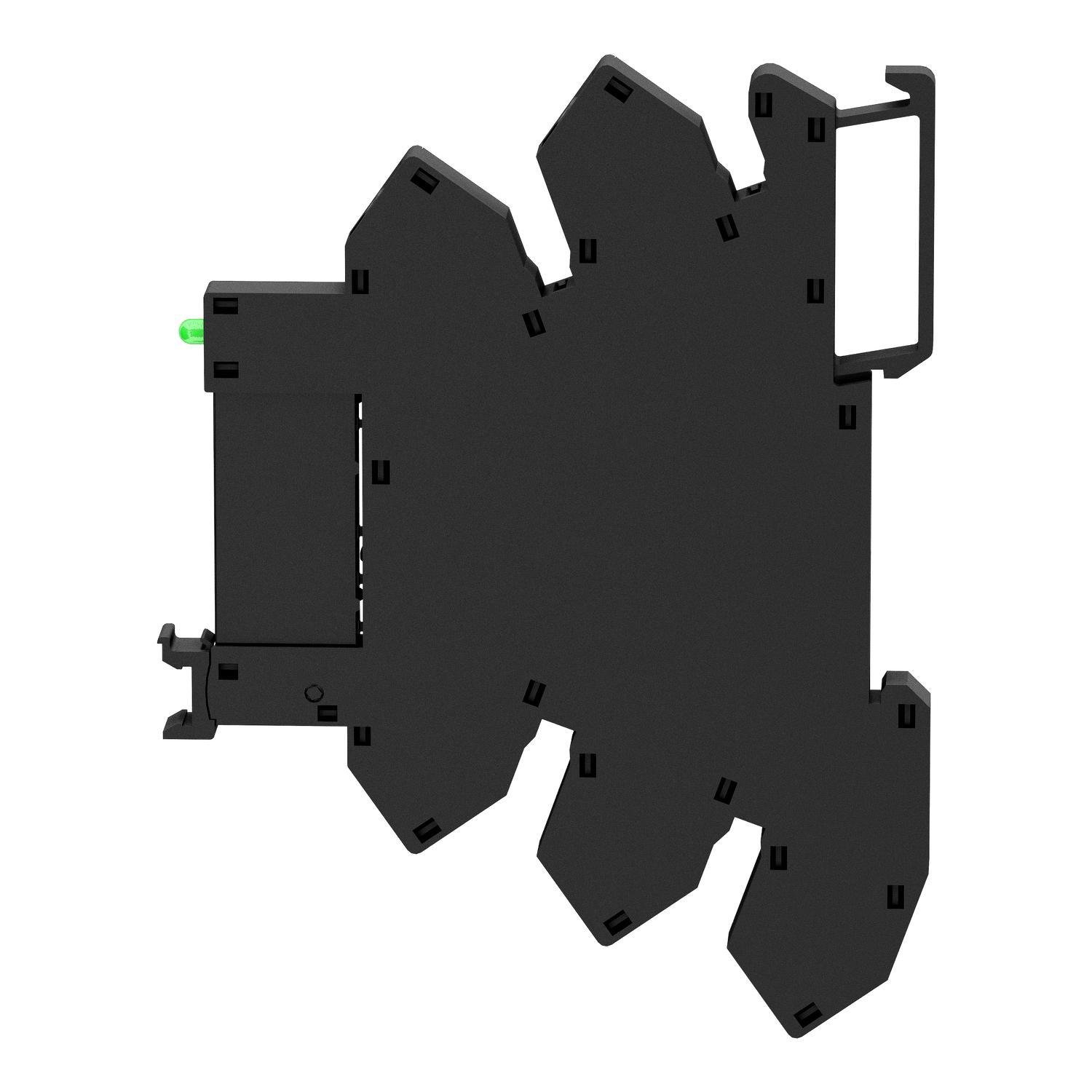 Picture of RSL1PRBU - slim interface relay, Harmony Electromechanical Relays, pre assembled, 6A, 1CO, with LED, spring terminals, 24V AC/DC