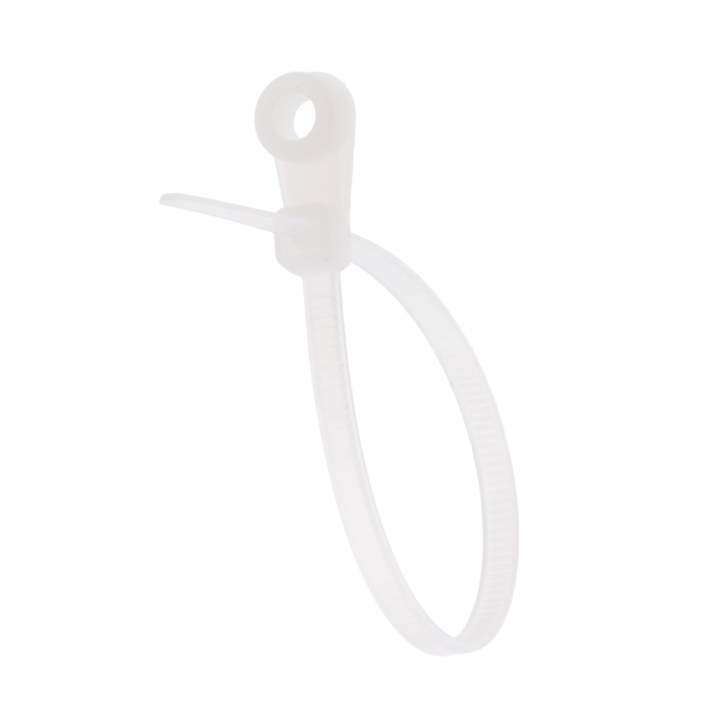 GRP-M630N - 6”, Natural Screw Mount 30lb Cable Ties, 100 Pack