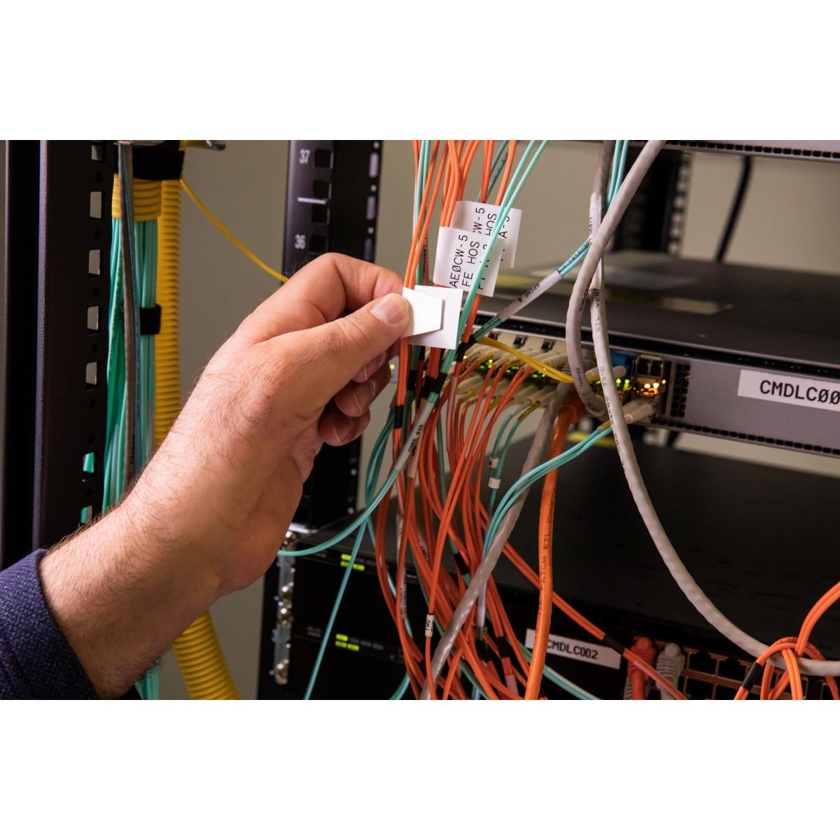 Picture of BRADY M-214-483, 2" x 1" Polyester Flag Labels with Ribbon for M4, M5 Printers