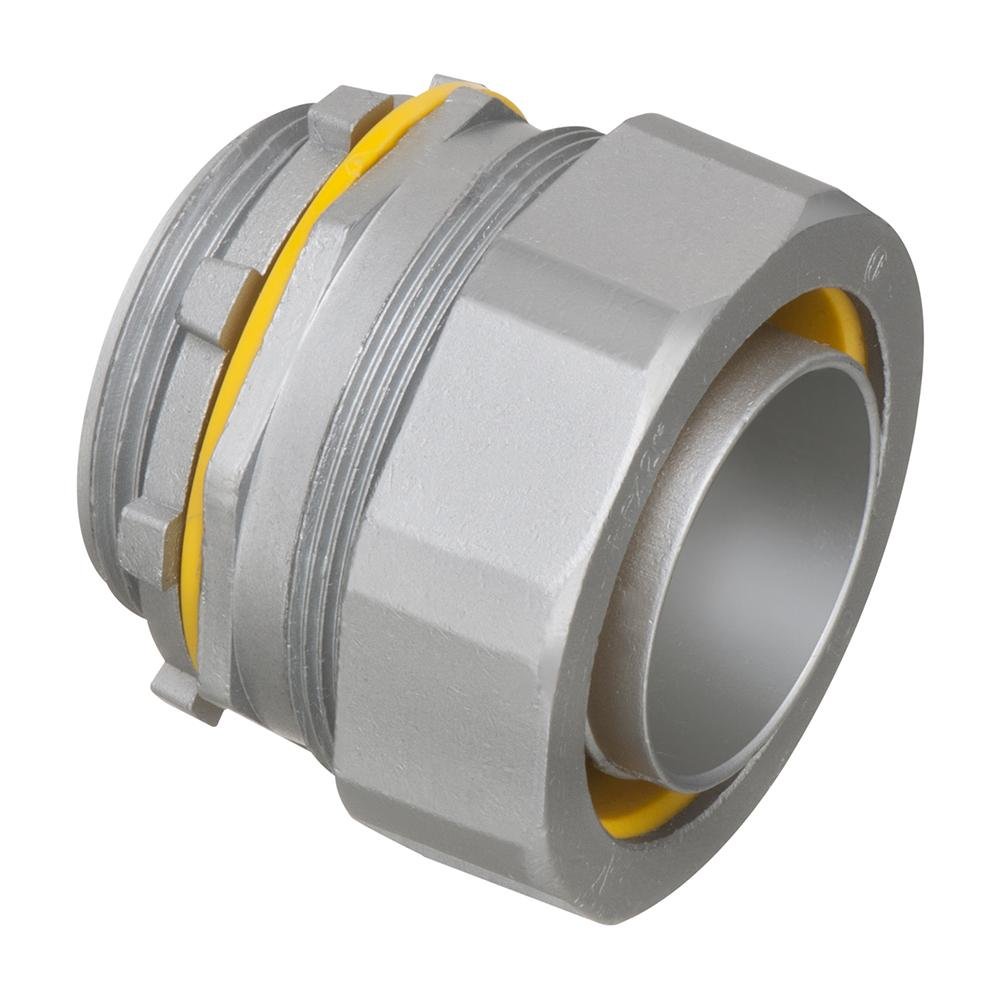 LT150 - Straight, zinc die-cast connector for use with metallic or non metallic liquid tight conduit type B only. 1-1/2" Trade Size.