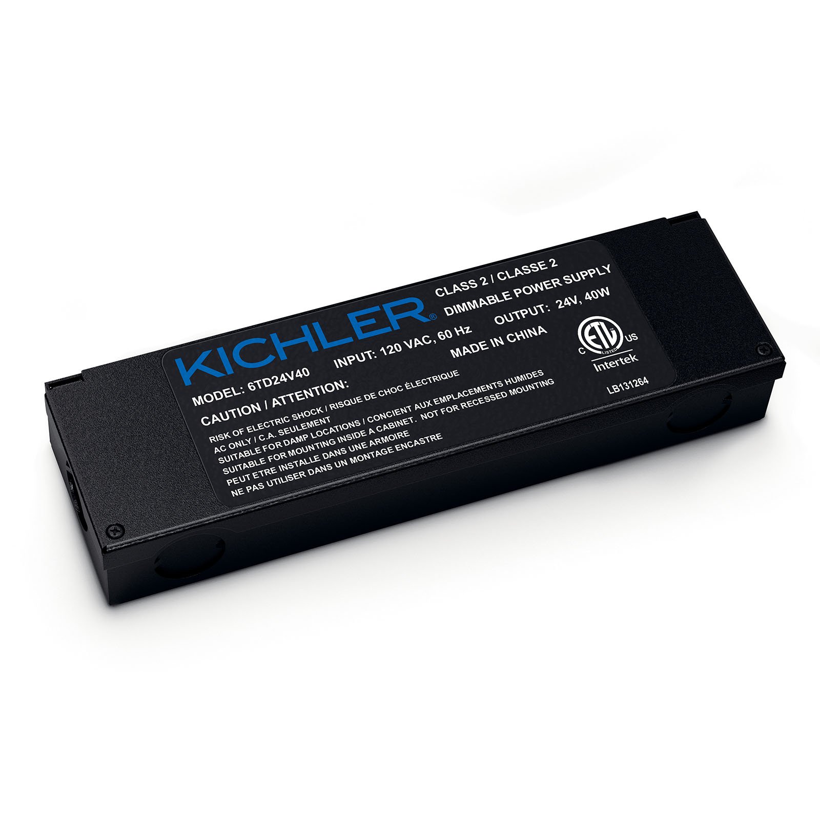 6TD24V40BKT - 6TD 24V Dimmable 40W Power Supply Black