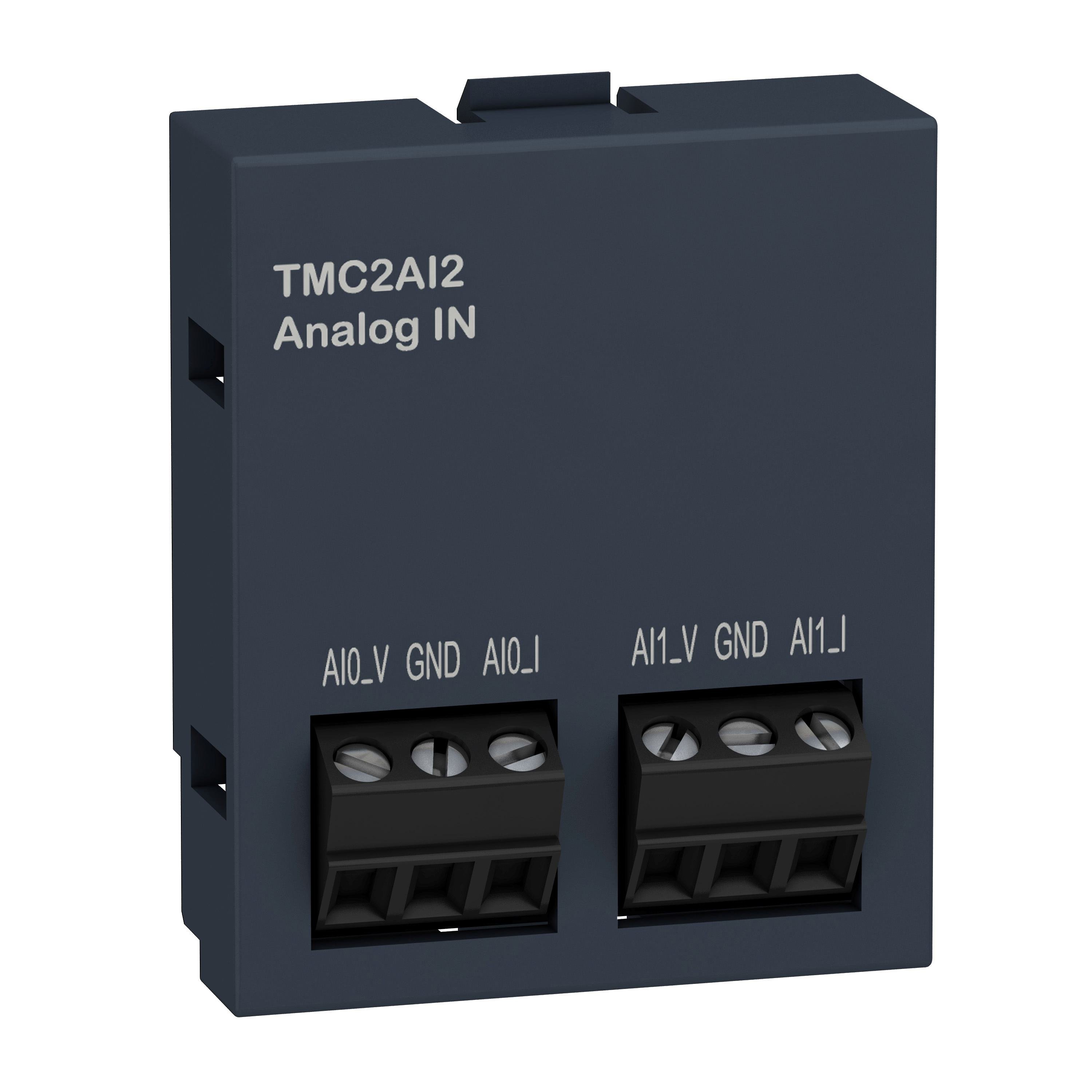 TMC2AI2 - analogue input cartridge, Modicon M221, 2 analog inputs, IO extension