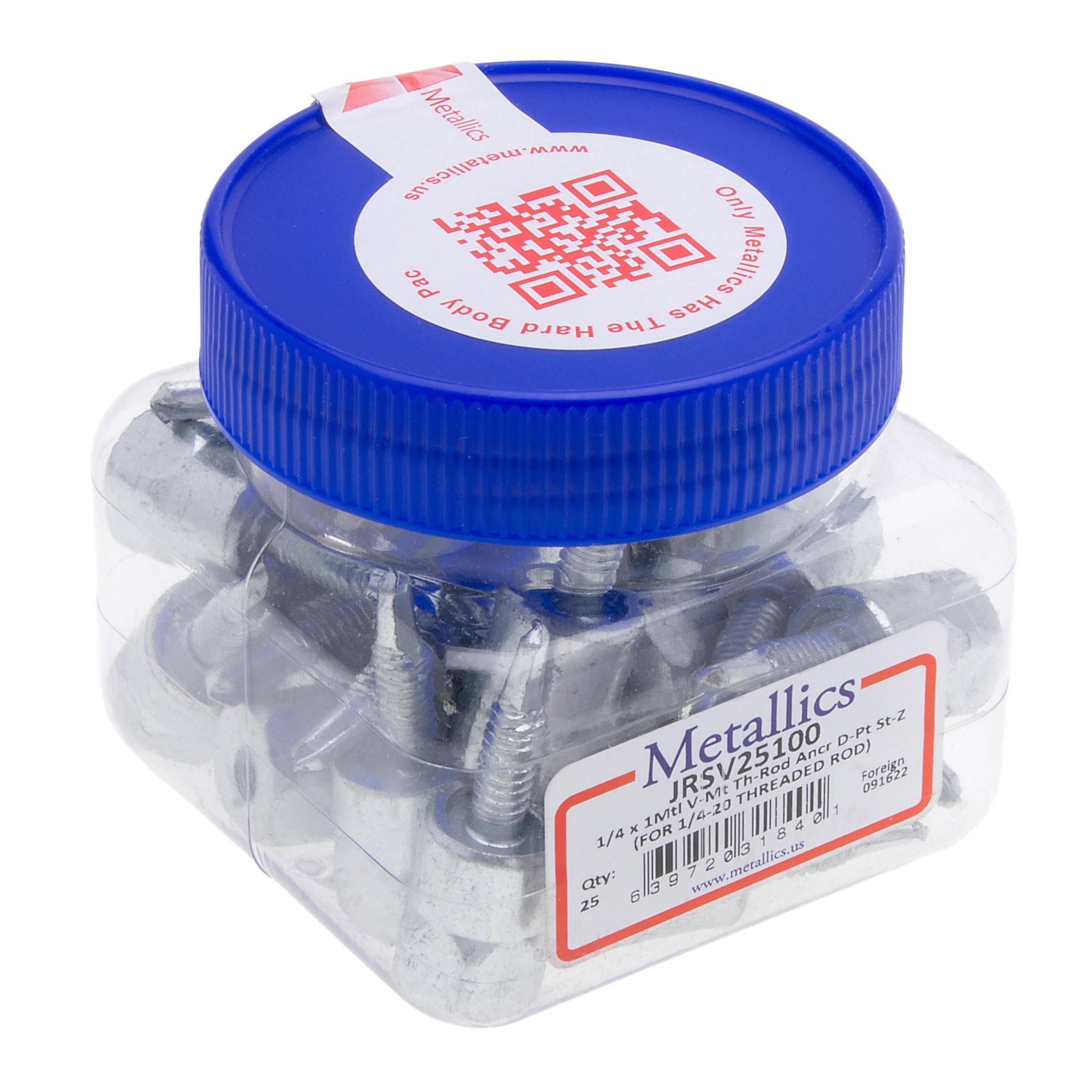 Picture of JRSV25100 - Thread Rod 1/4 X 1Mtl V-Mt Ancr D St-zn (Jar 25)