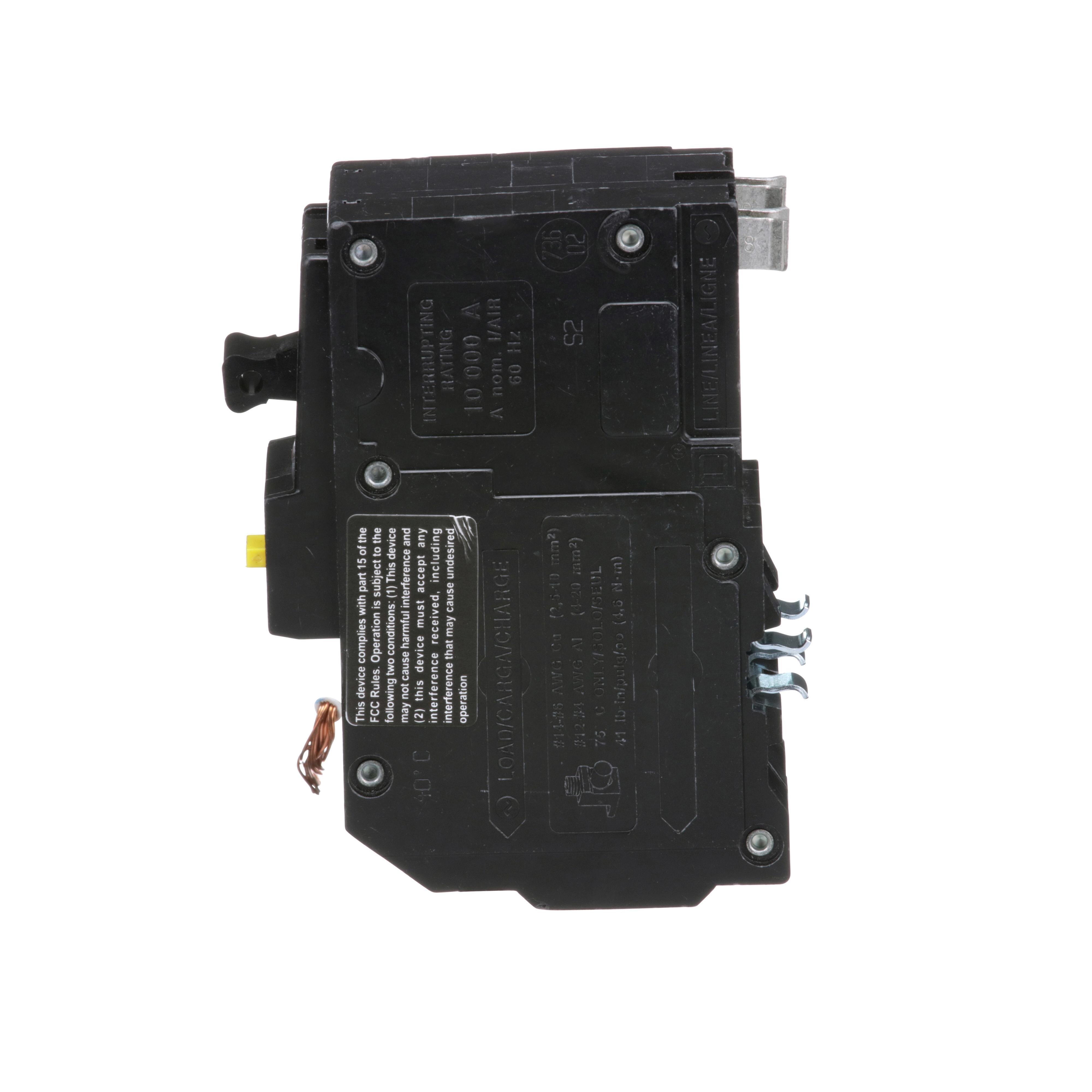 Picture of QO260GFI - [TAA] Mini circuit breaker, QO, 60A, 2 pole, 120/240VAC, 10kA, plug in, 6mA grd fault A, pigtail