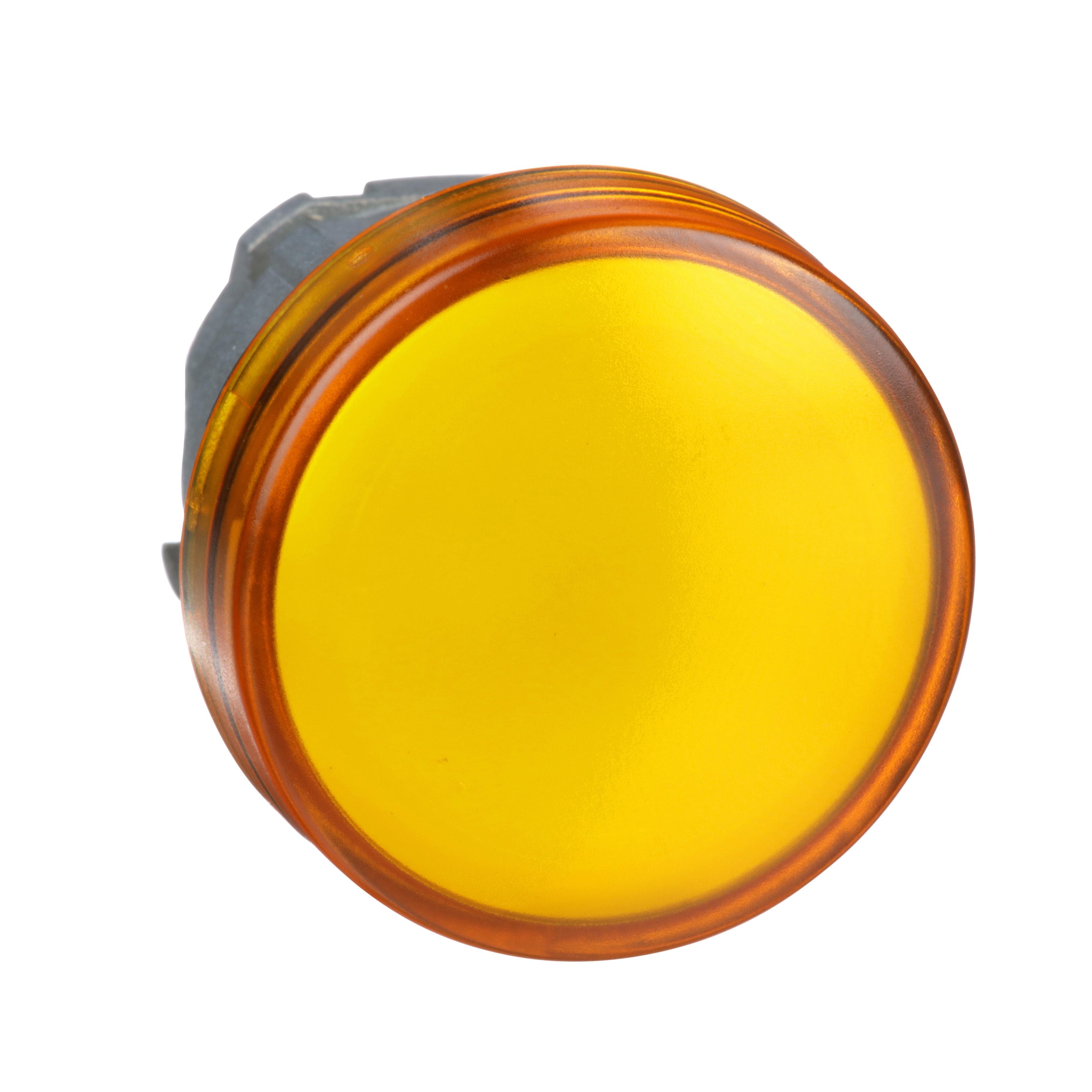 Picture of ZB4BV053 - Head for pilot light, Harmony XB4, metal, orange, 22mm, universal LED, plain lens