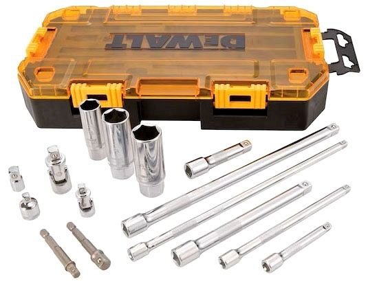 DWMT73807 - DEWALT 1/4 in & 3/8 in Drive Tool Accessory Set (15 pc)