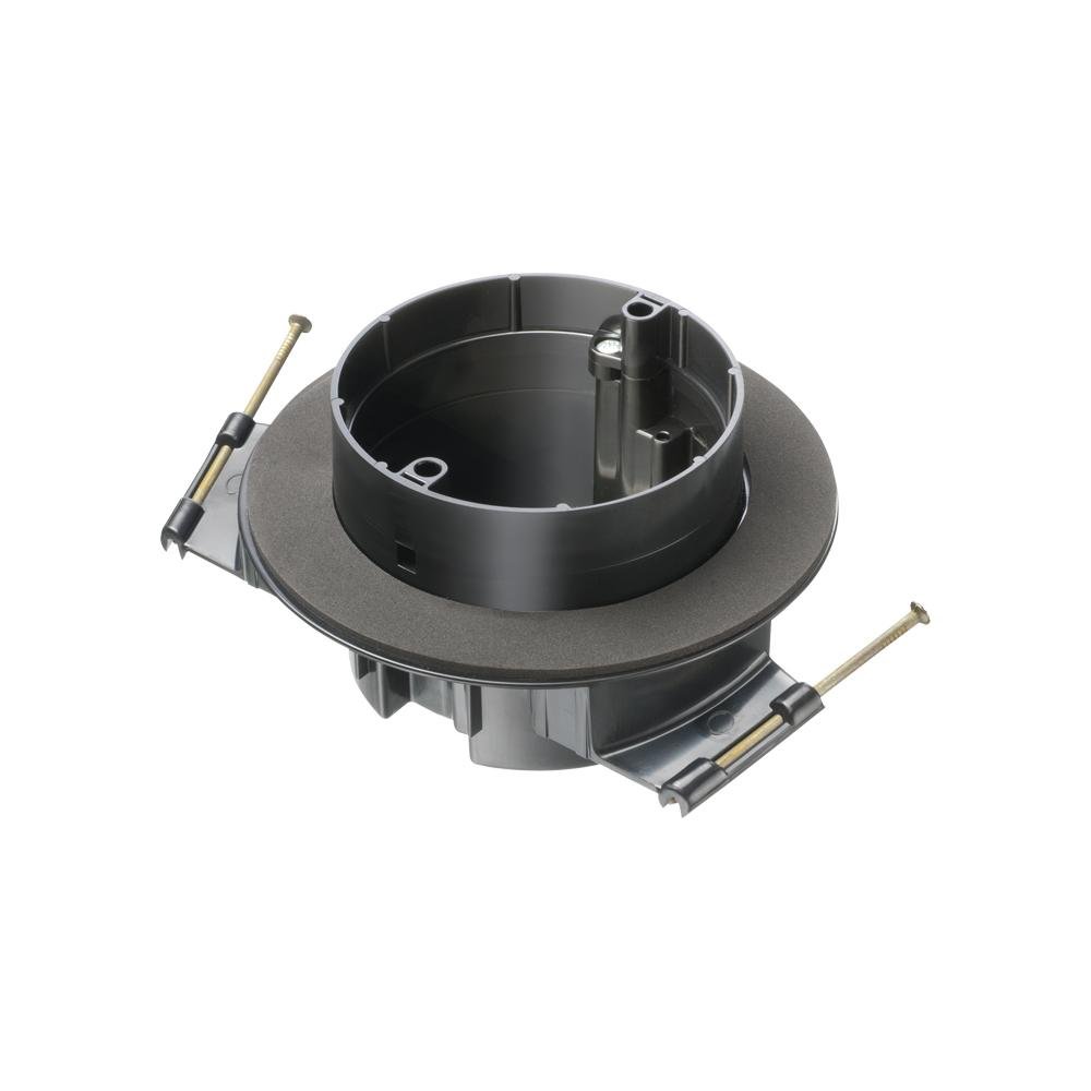 FN440F - Ceiling Vapor box for fixtures up to 50lbs. For new construction. 2 Hour Fire rating. Round, Nail on. 39.5 cu. in.