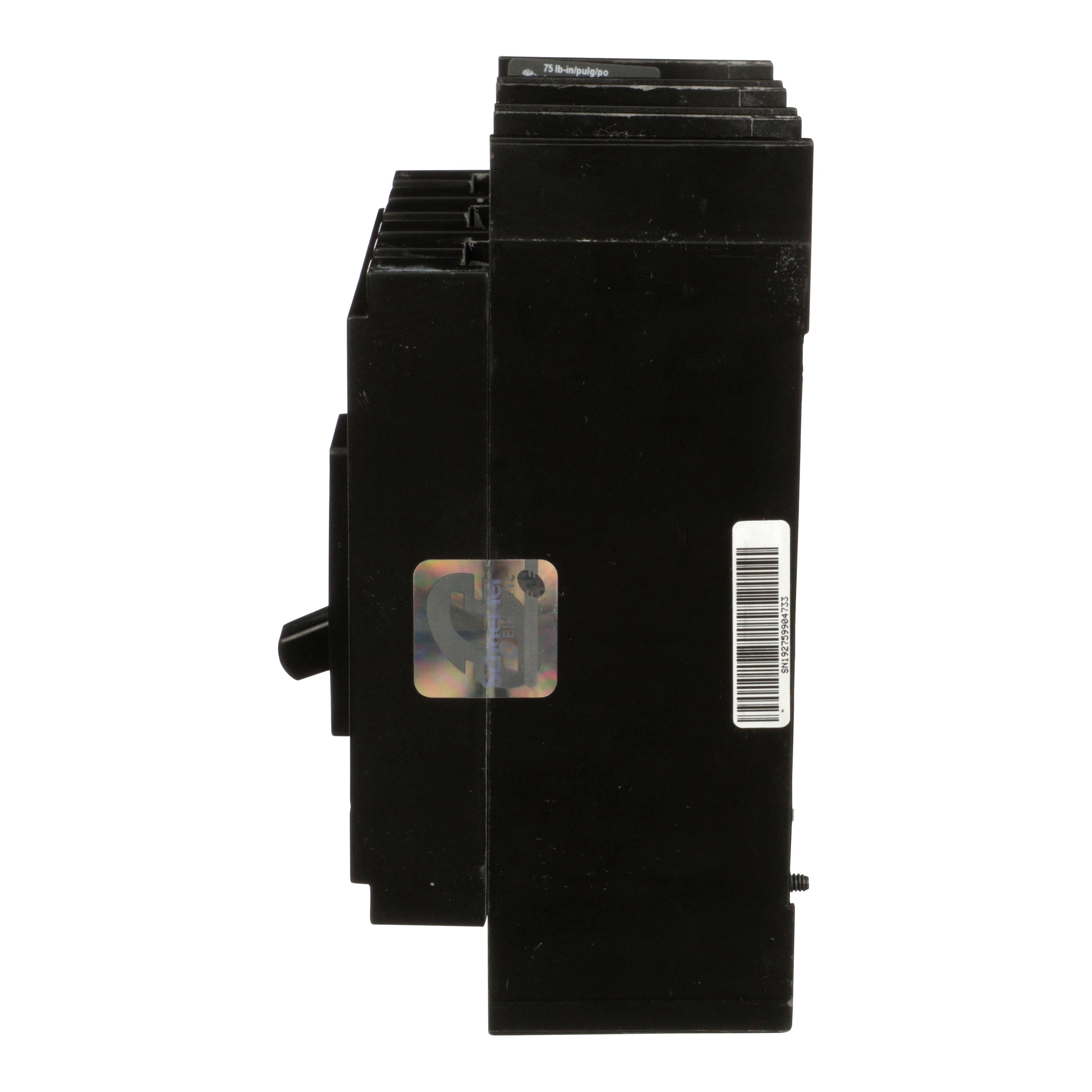 Picture of QBP32150TM - Circuit breaker, PowerPacT Q, 150A, 3 pole, 240VAC, 10kA, lugs, thermal magnetic, 80%, bottom of panel