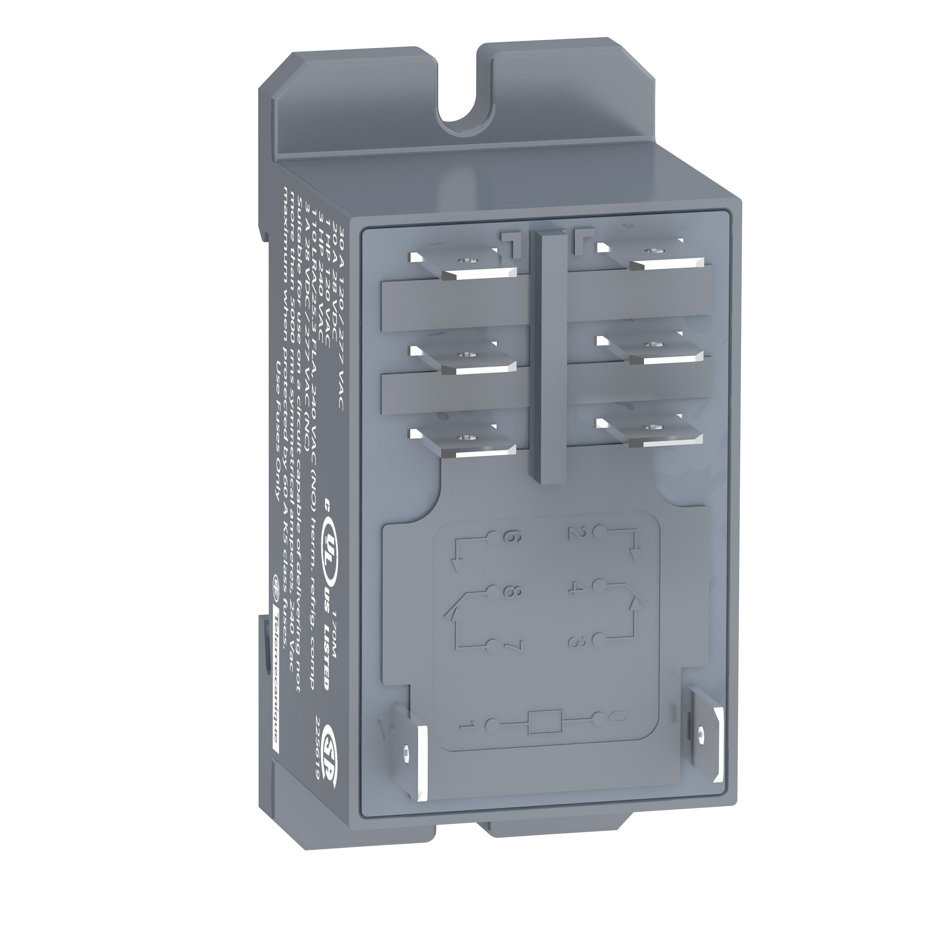 Picture of RPF2BP7 - power relay, Harmony electromechanical relays, DIN rail or panel mount relay, 30A, 2CO, 230V AC