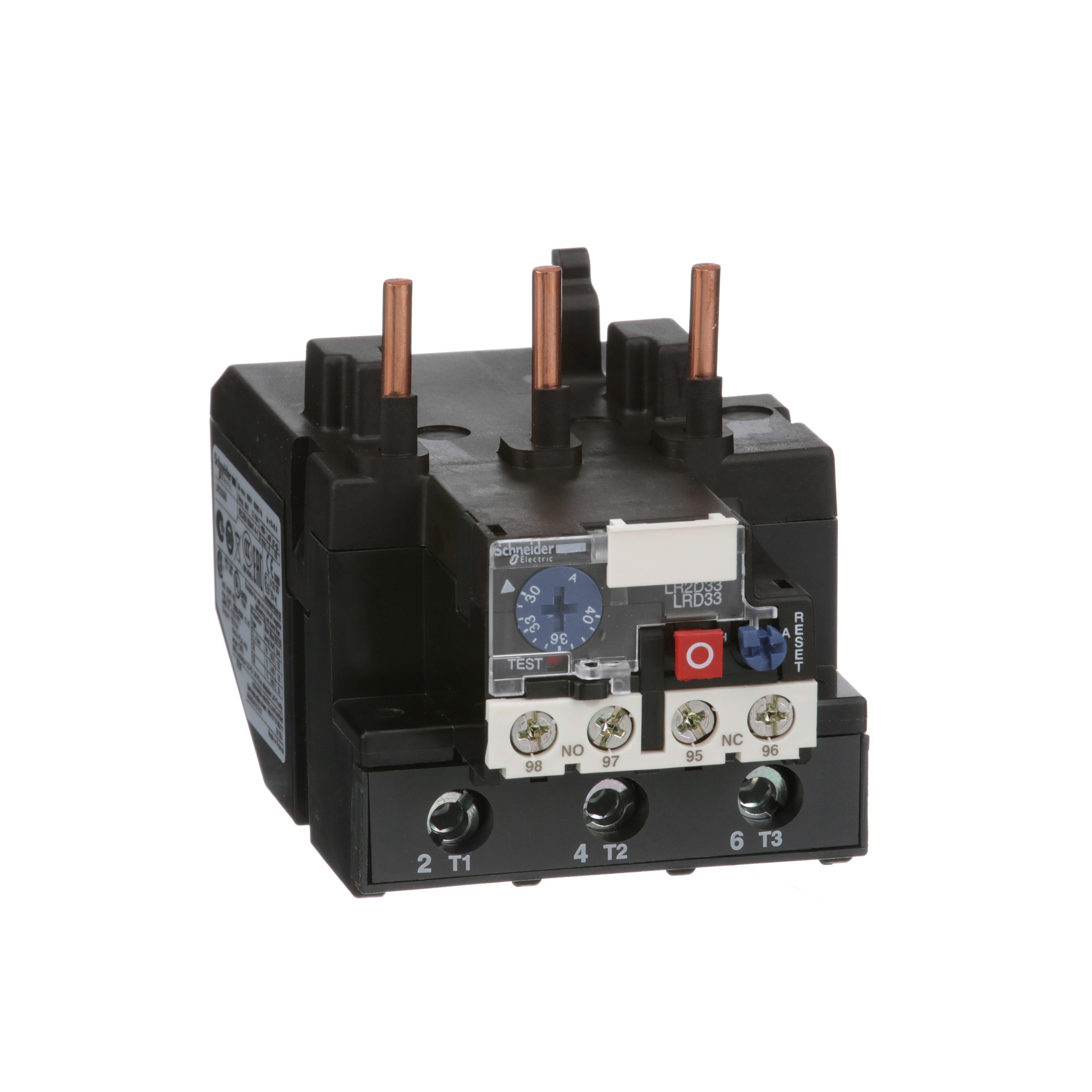 Picture of LRD3355 - TeSys Deca, thermal overload relay, 30 to 40 A, class 10A, for LC1D80 and LC1D95