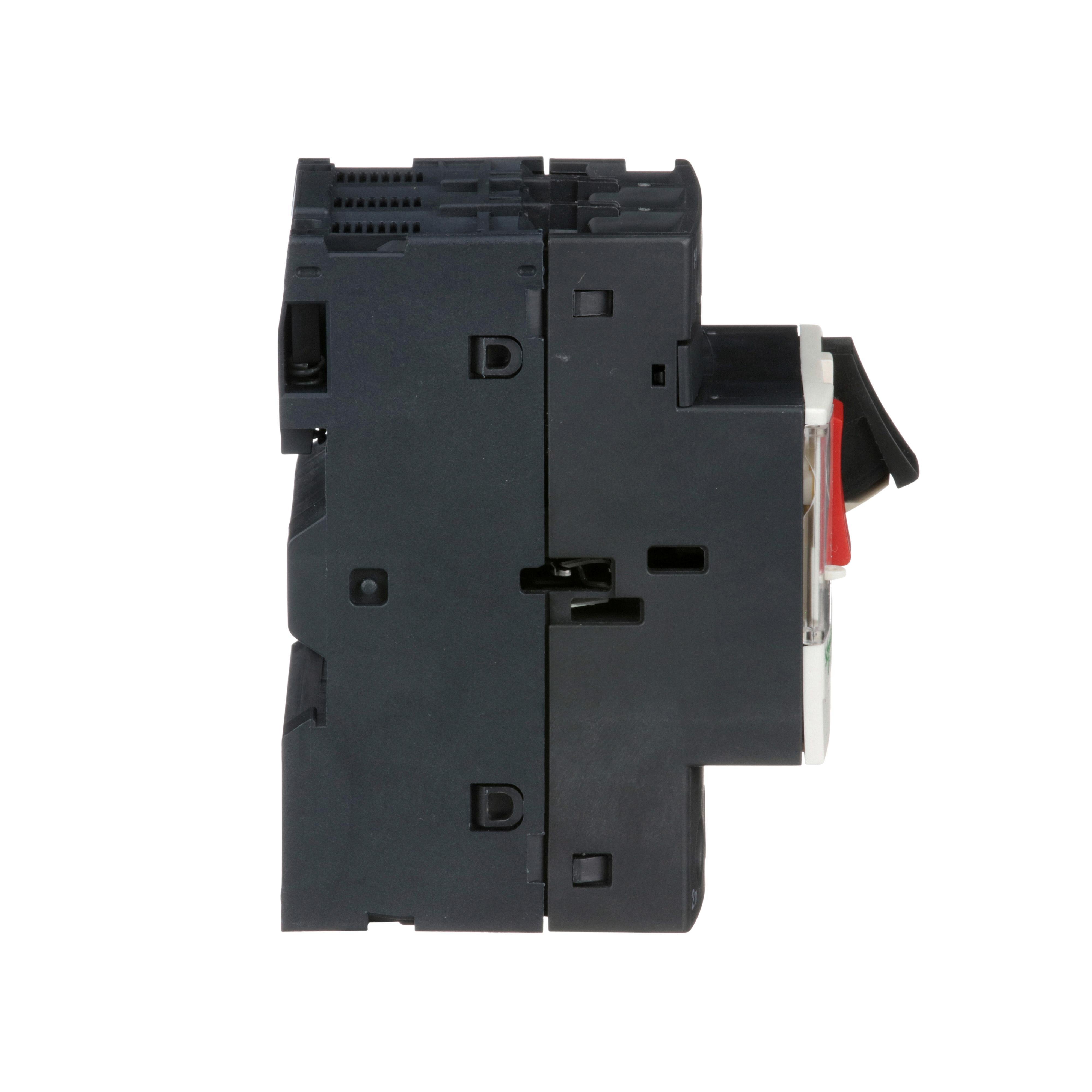 Picture of GV2ME07 - TeSys Deca Manual Starter and Protector, thermal magnetic circuit protector, push buttons, 1.6 to 2.5 A, screw clamp