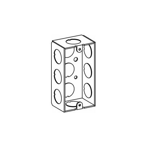 HSB-1-50 - 1-1/2" DEEP, 1-GANG WELDED HANDY BOX WITH 1/2" KO