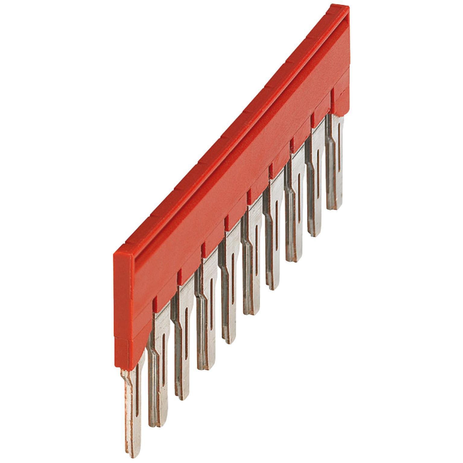 NSYTRAL610 - Plug-in bridge, Linergy TR, 10 points for 6mm² terminal blocks, red, 10 way, set of 10