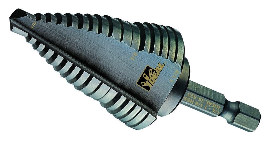 35-523 - Quick Change Step Drill Bit, 1/4" - 1-1/8"