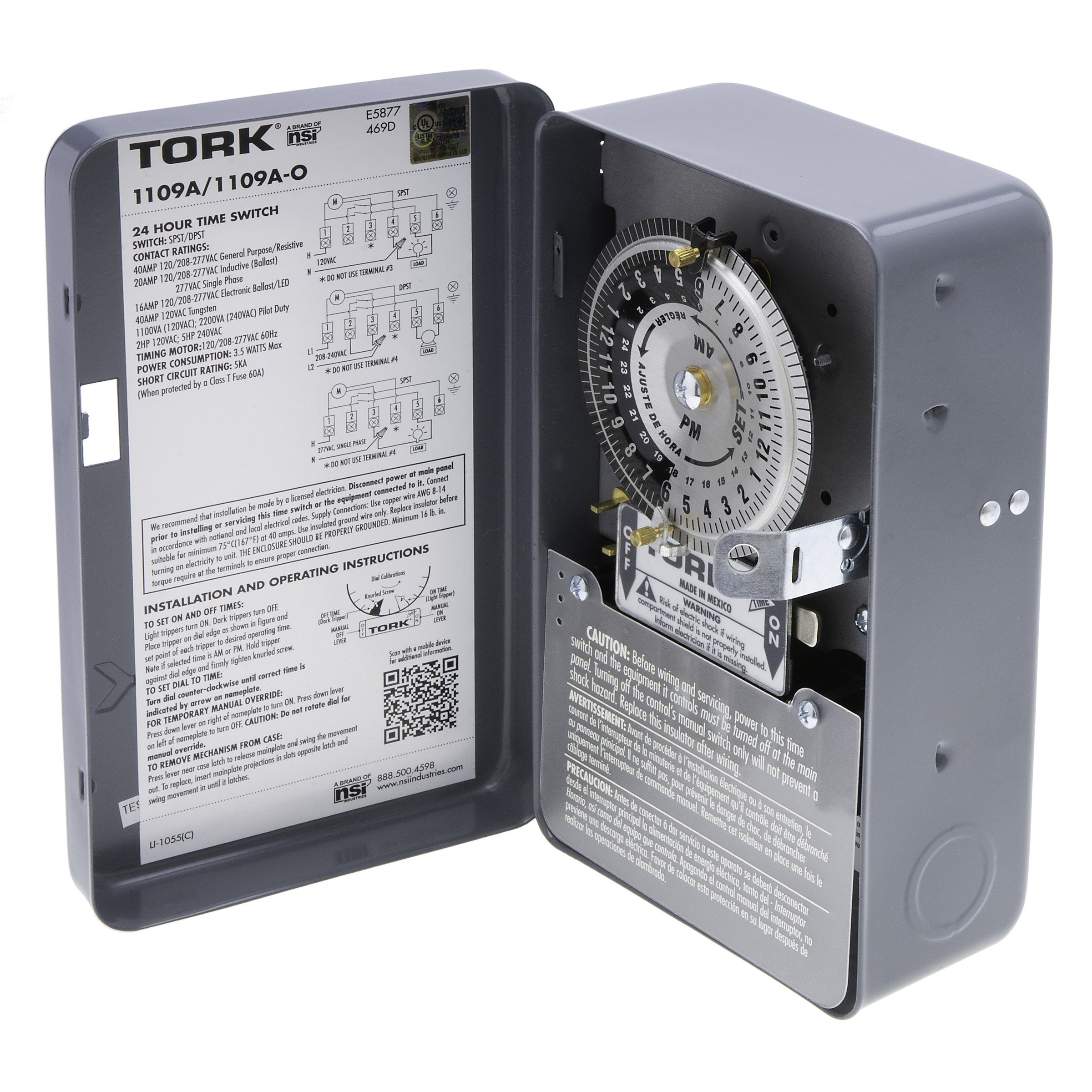1109A - 24Hr Time Switch 40A 120/208-277V Indoor