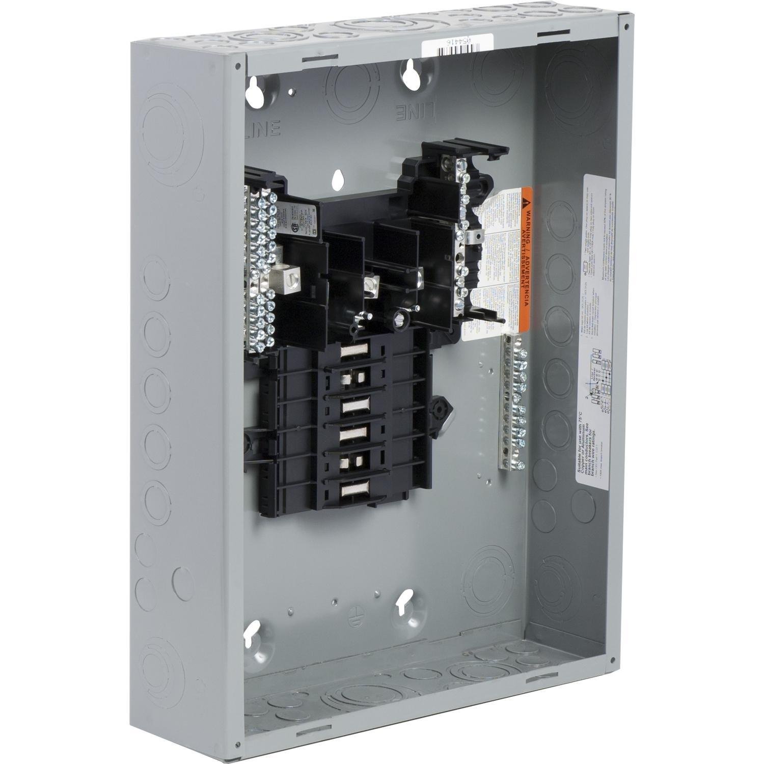 QO312ML1 - Load center, QO, 3 phase, 12 spaces, 24 circuits, 100A convertible main lugs, NEMA1, CSA