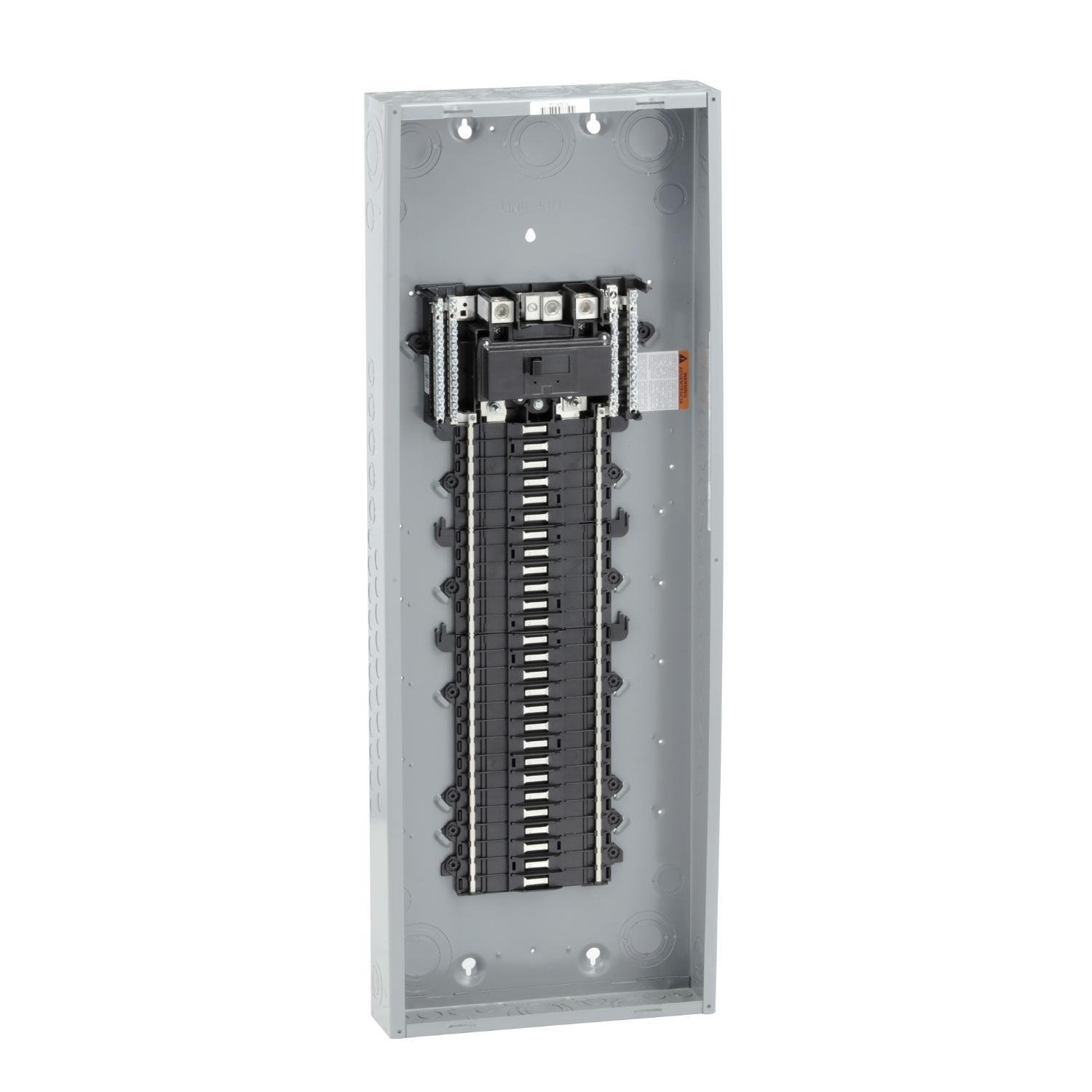 Picture of QO154M200P - Load center, QO, 1 phase, 54 spaces, 64 circuits, 200A convertible main breaker, PoN, NEMA1
