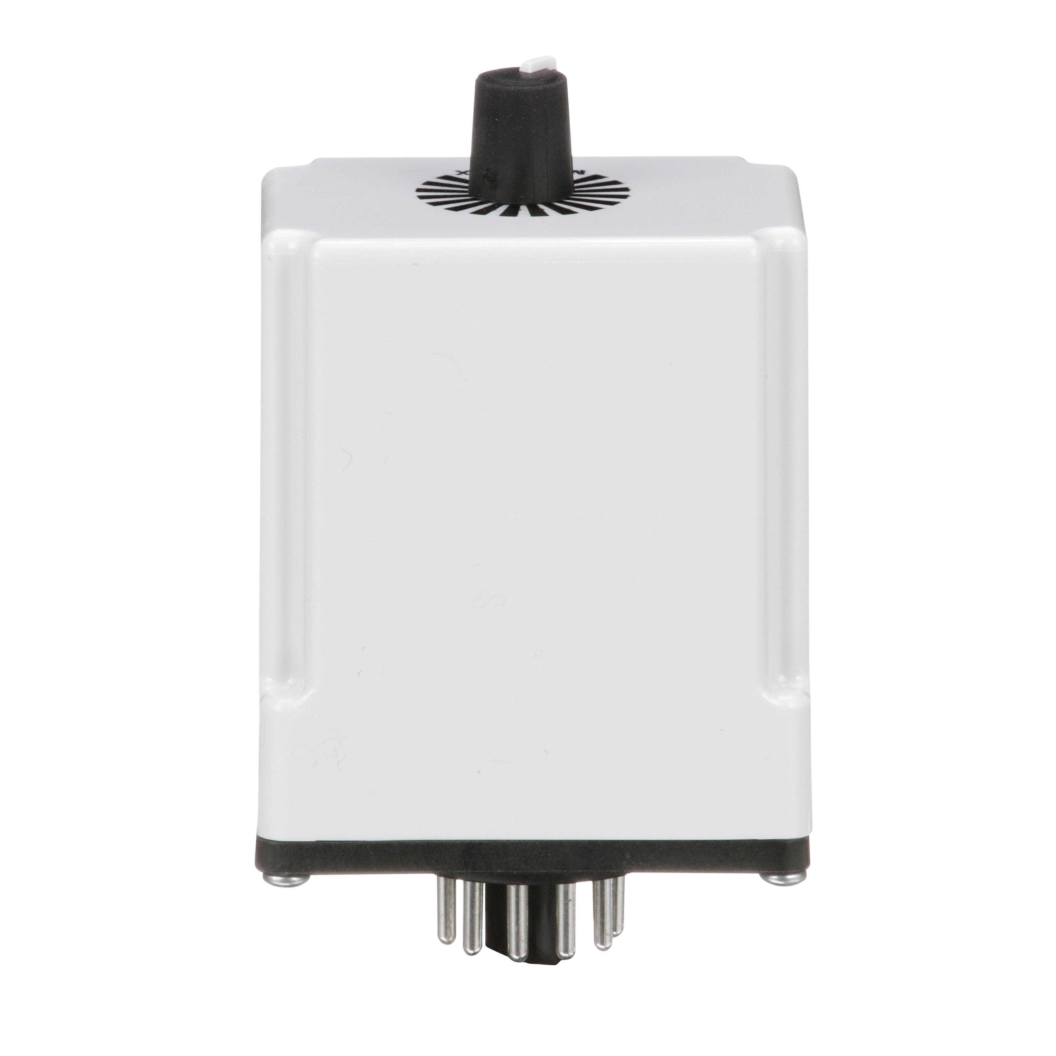 Picture of 9050JCK21V20 - Timing Relay, Type JCK, plug In, off delay, adjustable time, 0.1 to 10 seconds, 10A, 240 VAC, 120 VAC/110 VDC