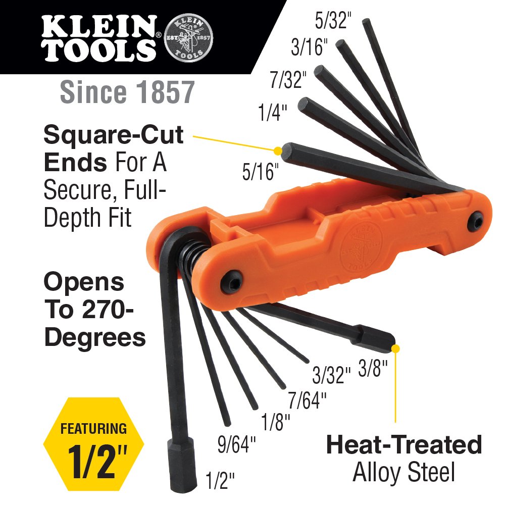 70552 - Pro Folding Hex Key Set, SAE and Metric