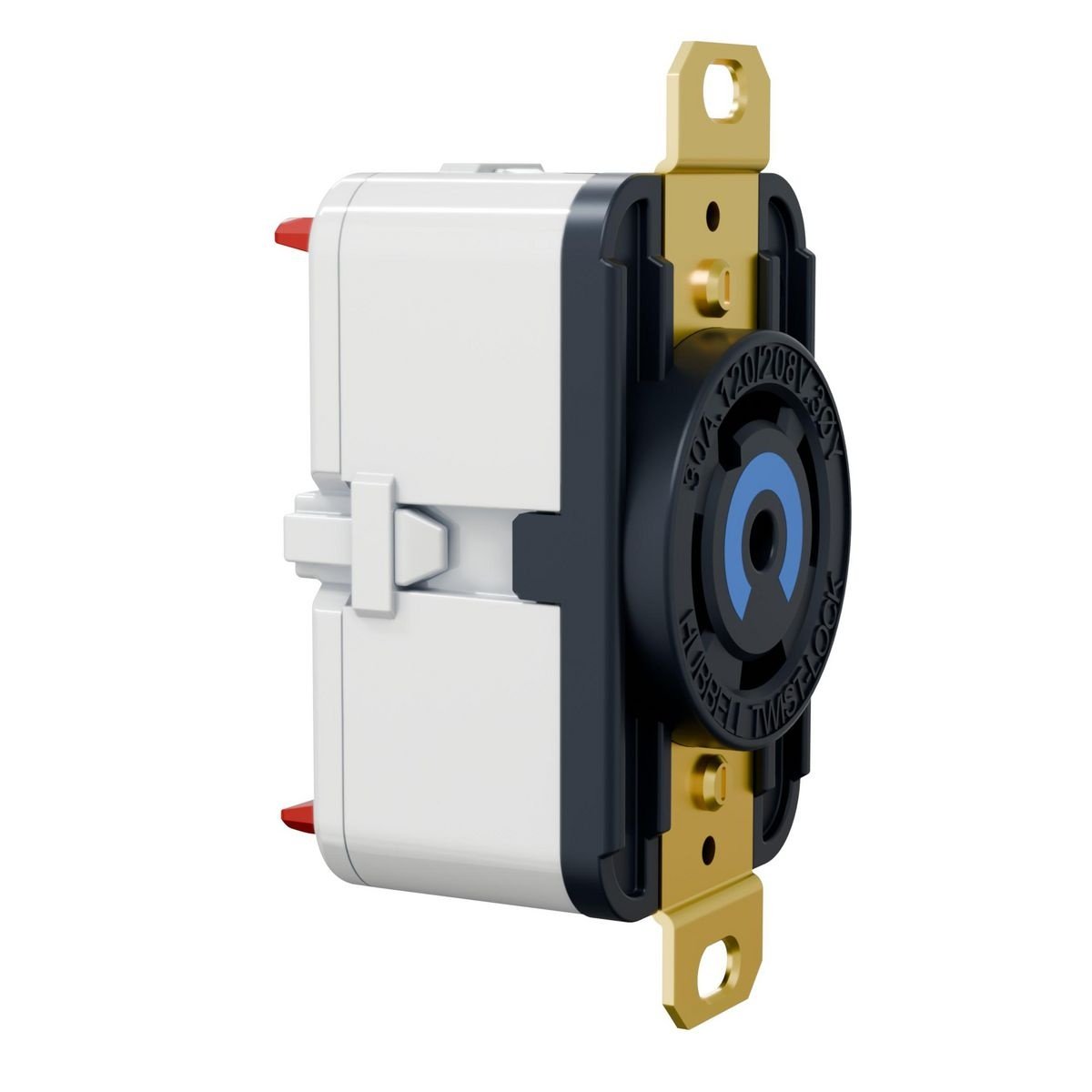 Picture of HBL2810ST - EdgeConnect™ Twist-Lock® Receptacle, 30A 3P 120/208V, L21-30R, BK, with Spring Termination