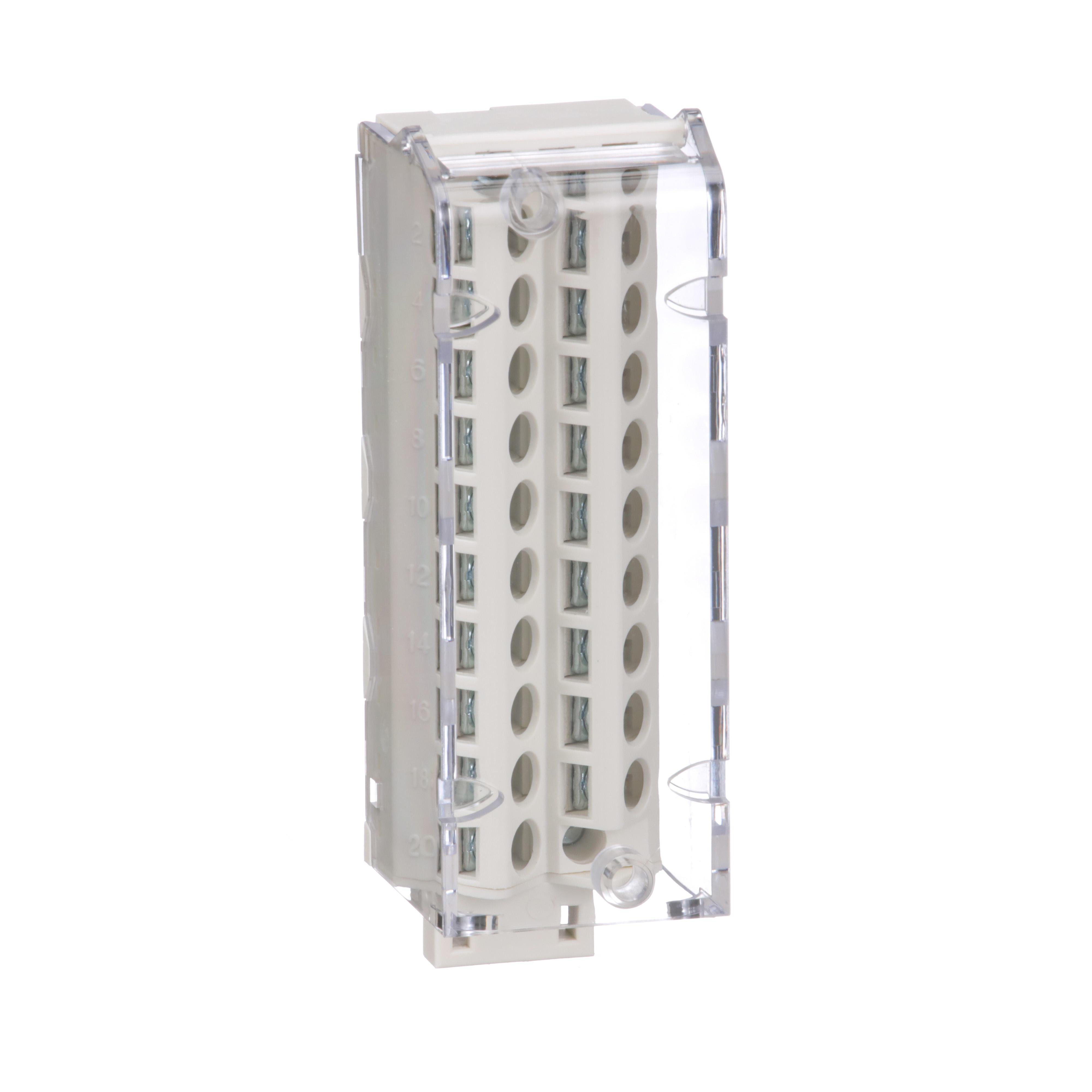 BMXFTB2010 - Modicon M340, removable screw clamp terminal block, 20 pins, 1 or 2 x 0.34 to 1.5 mm2