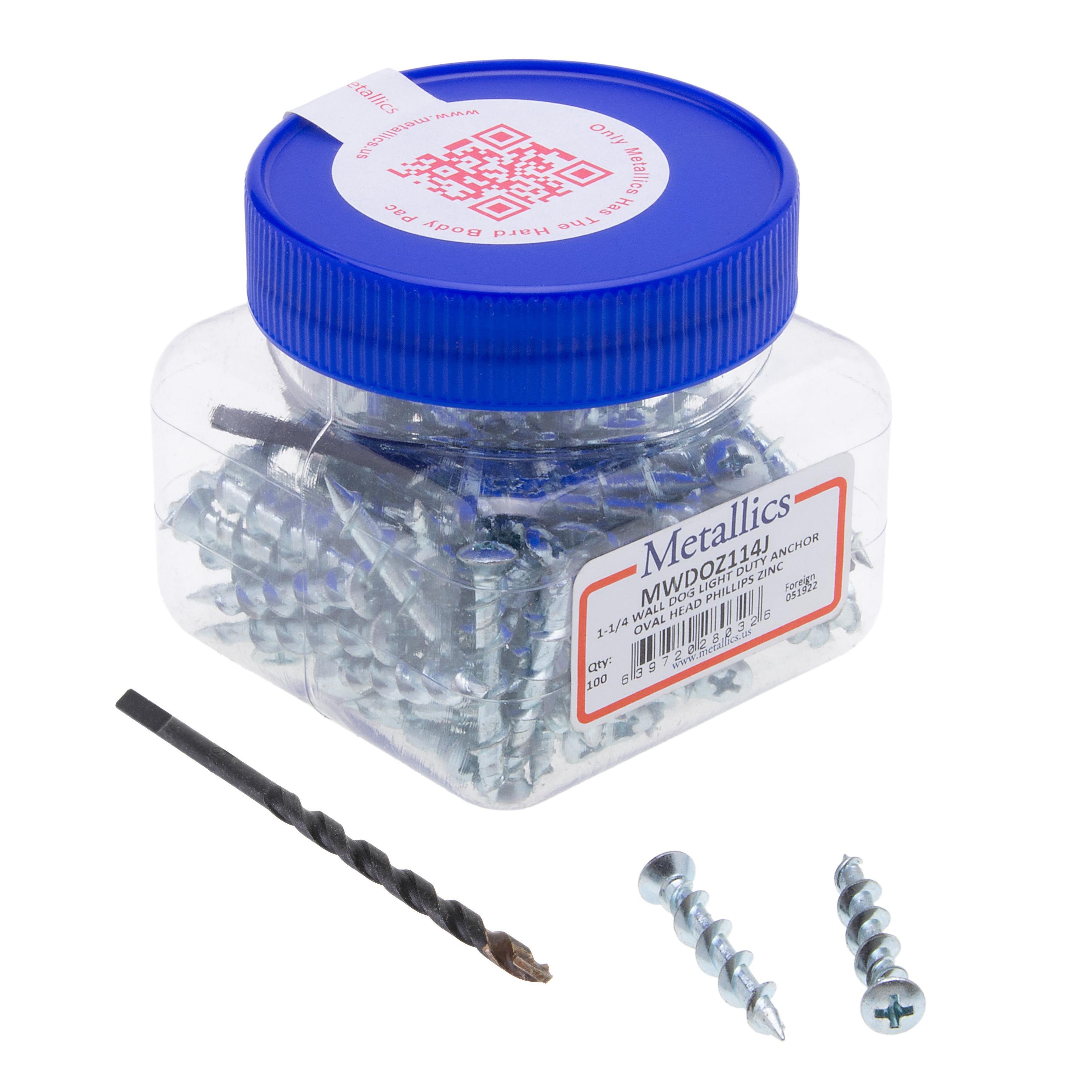 Picture of MWDOZ114J - Anchors 1-1/4 Ov Ph Walldog Ancr St-zn (Jar 100)