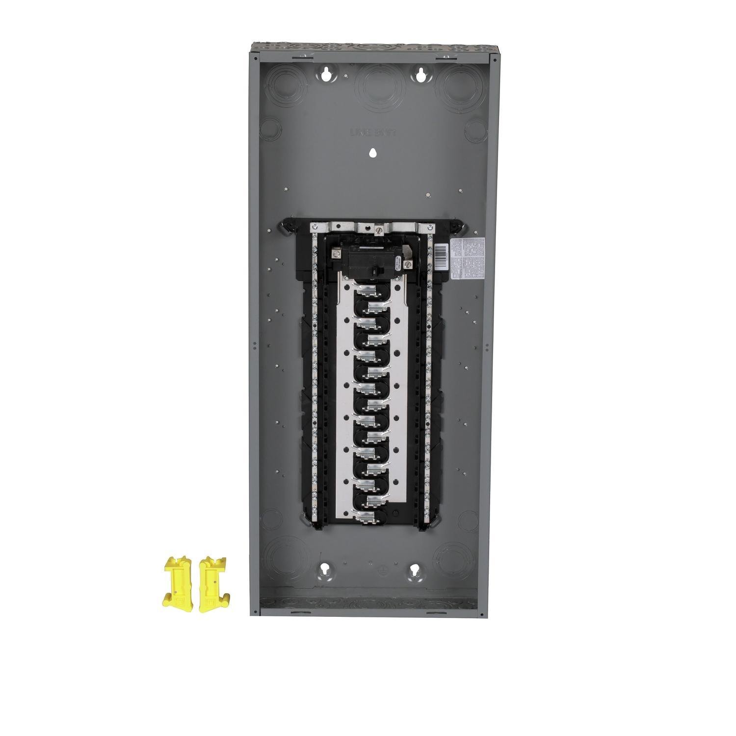 HOM3060M125PC - Load center, Homeline, 1 phase, 30 spaces, 60 circuits, 125A convertible main breaker, PoN, NEMA1, combo cover