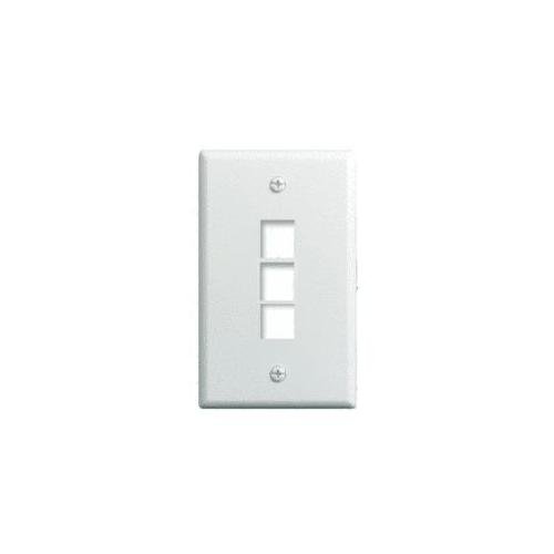 Picture of WP3403-WH - 1-Gang, 3-Port Wall Plate, White