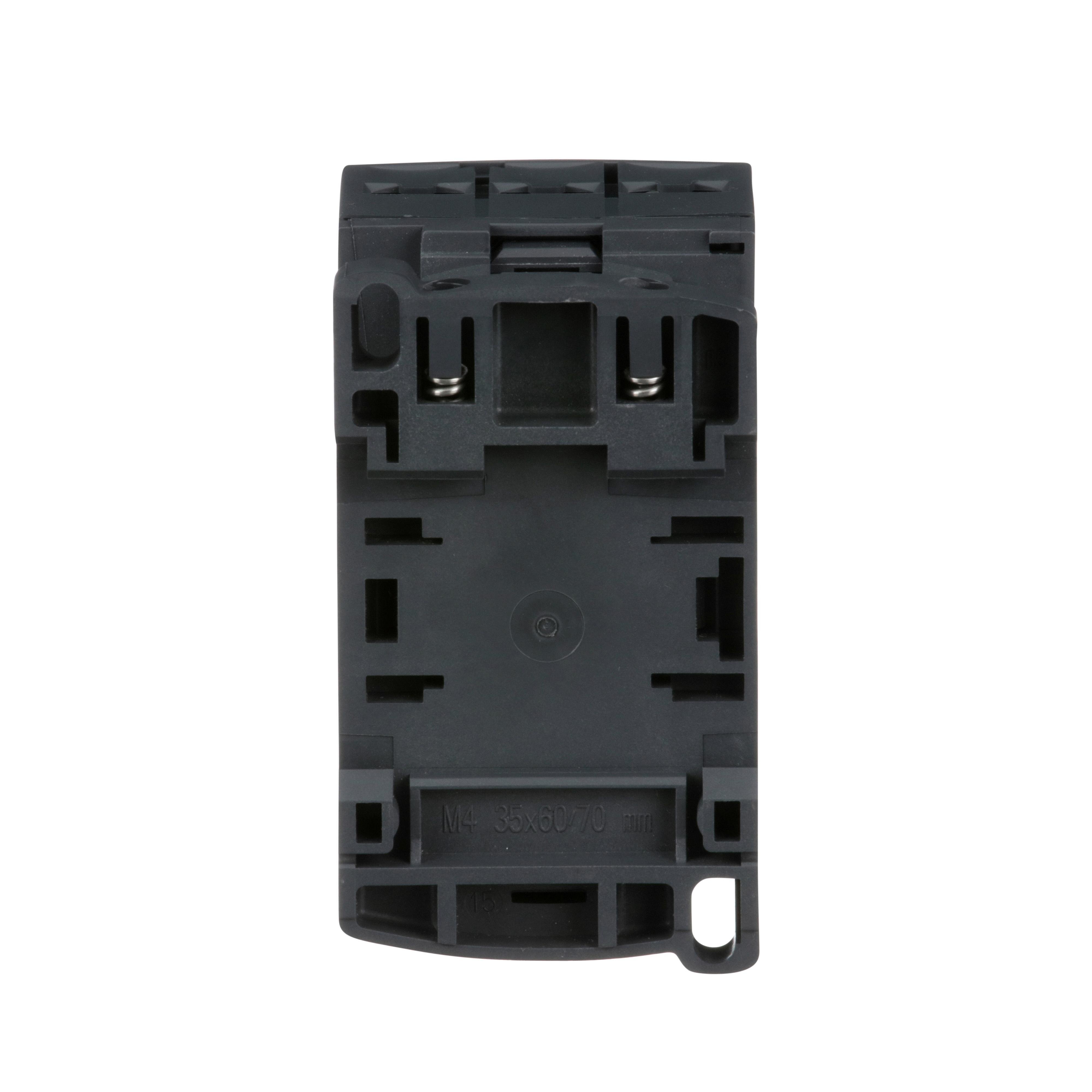 Picture of LC1D18B7 - IEC contactor, TeSys Deca, nonreversing, 18A, 10HP at 480VAC, up to 100kA SCCR, 3 phase, 3 NO, 24VAC 50/60Hz coil, open